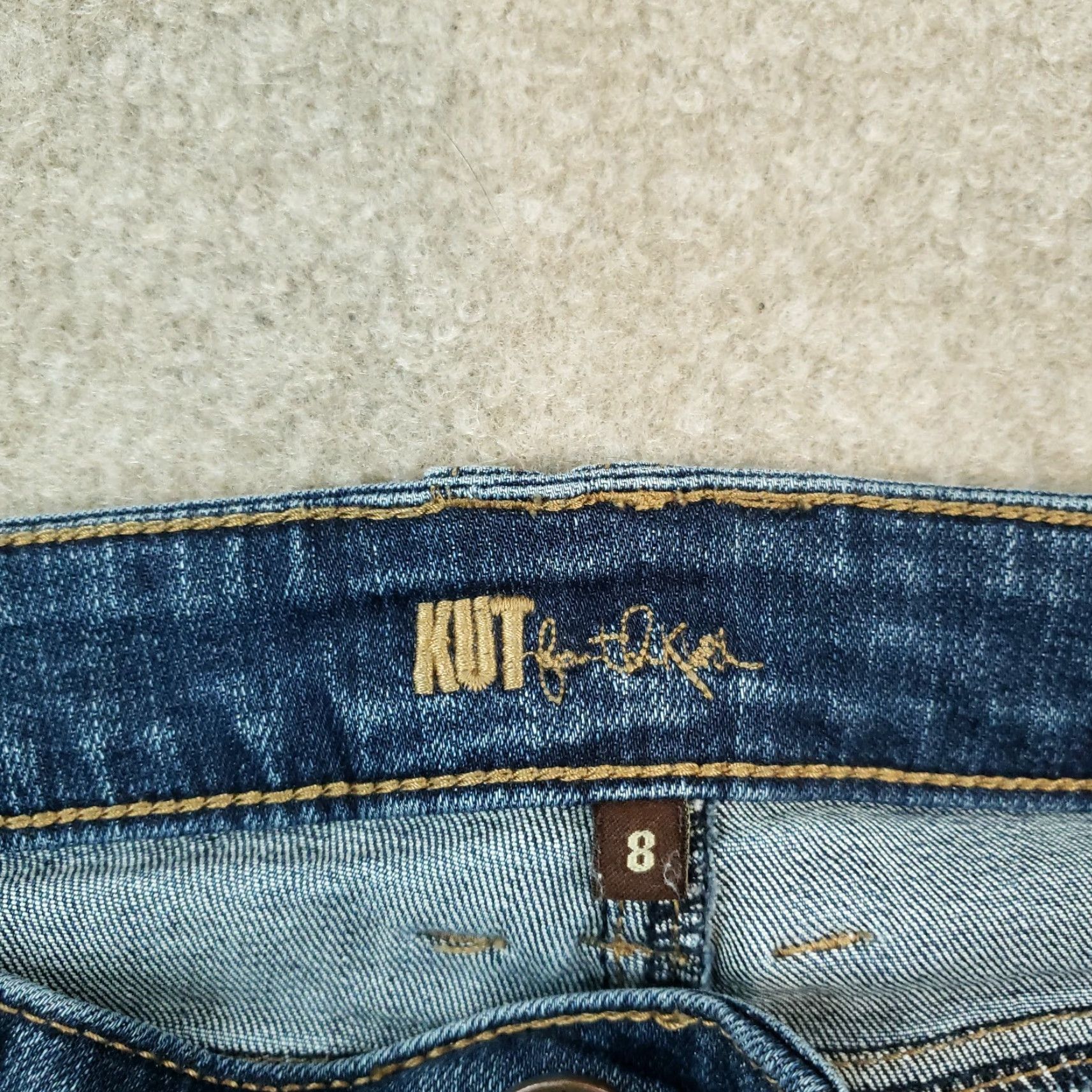 Vintage KUT Jeans Womens Size 8 Extra Large 32x30 Blue Denim Skinny Leg Stretch Casual Size 30" / US 8 / IT 44 - 7 Thumbnail