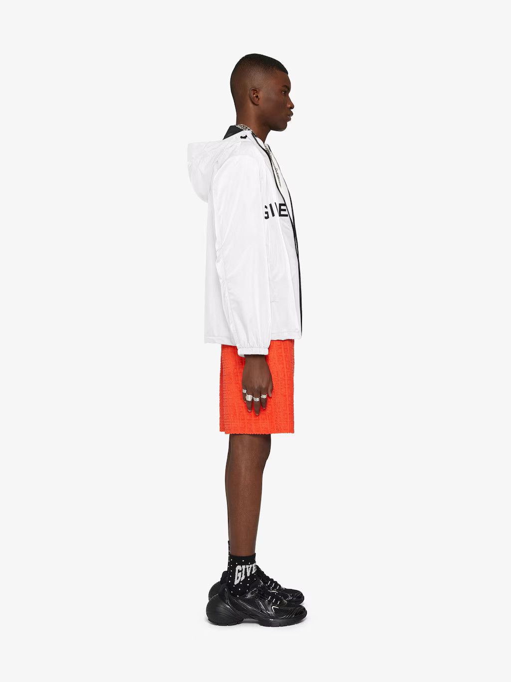 Givenchy oc11z0725 Windbreaker Jacket in White Size US M / EU 48-50 / 2 - 3 Thumbnail