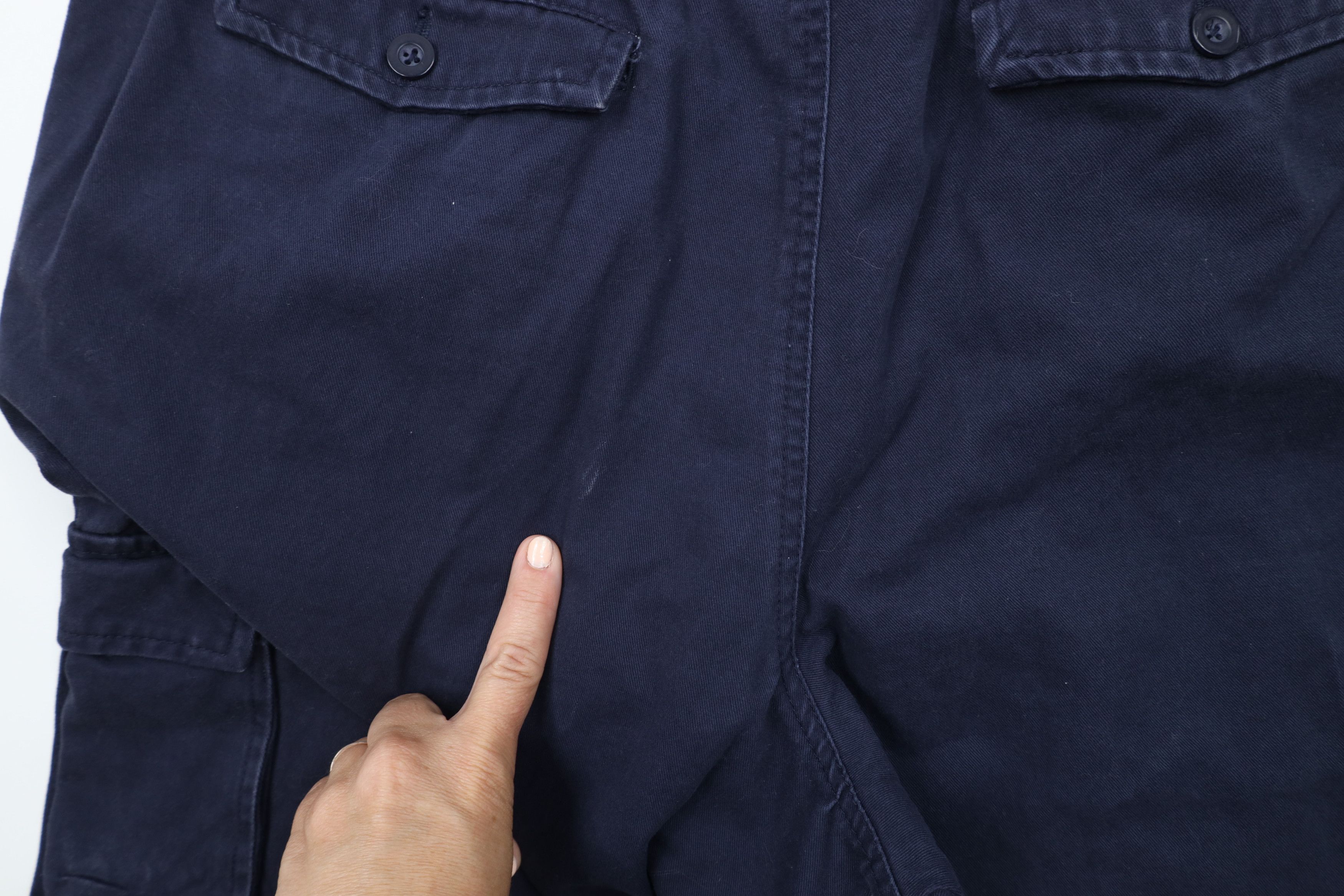 Vintage Vintage 90s Y2K Streetwear Wide Leg Cargo Pants Navy Cotton Size US 36 / EU 52 - 16 Thumbnail