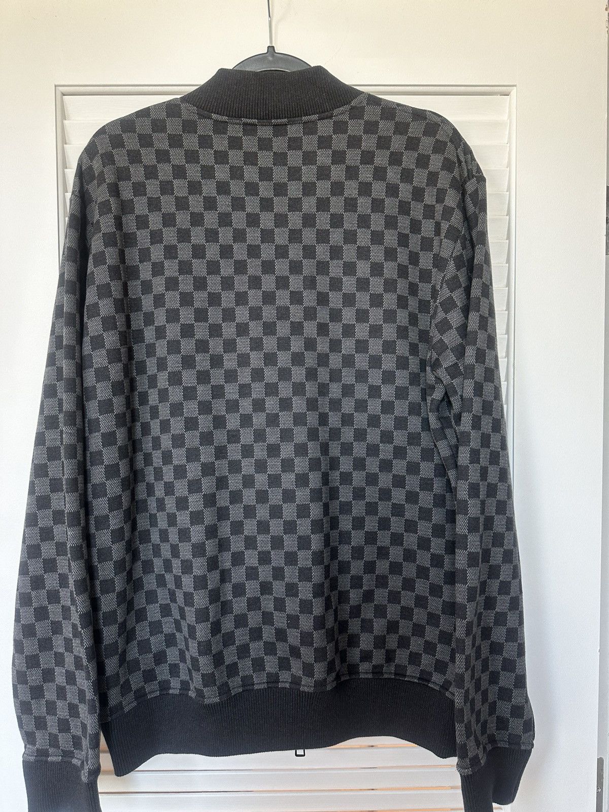 Louis Vuitton Louis Vuitton Damier Black/Gray Jacquard Zip-up Bomber Size US XL / EU 56 / 4 - 2 Thumbnail