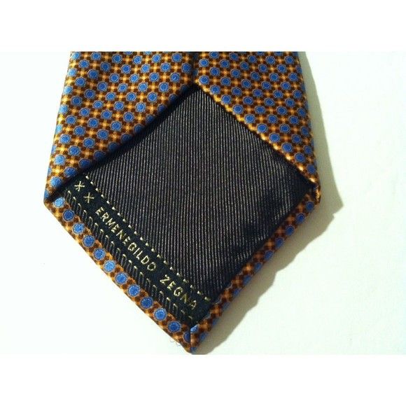 Ermenegildo Zegna ERMENEGILDO ZEGNA MENS NEW 100%SILK NECK TIE WIDTH: 3 3/8" Size ONE SIZE - 6 Thumbnail