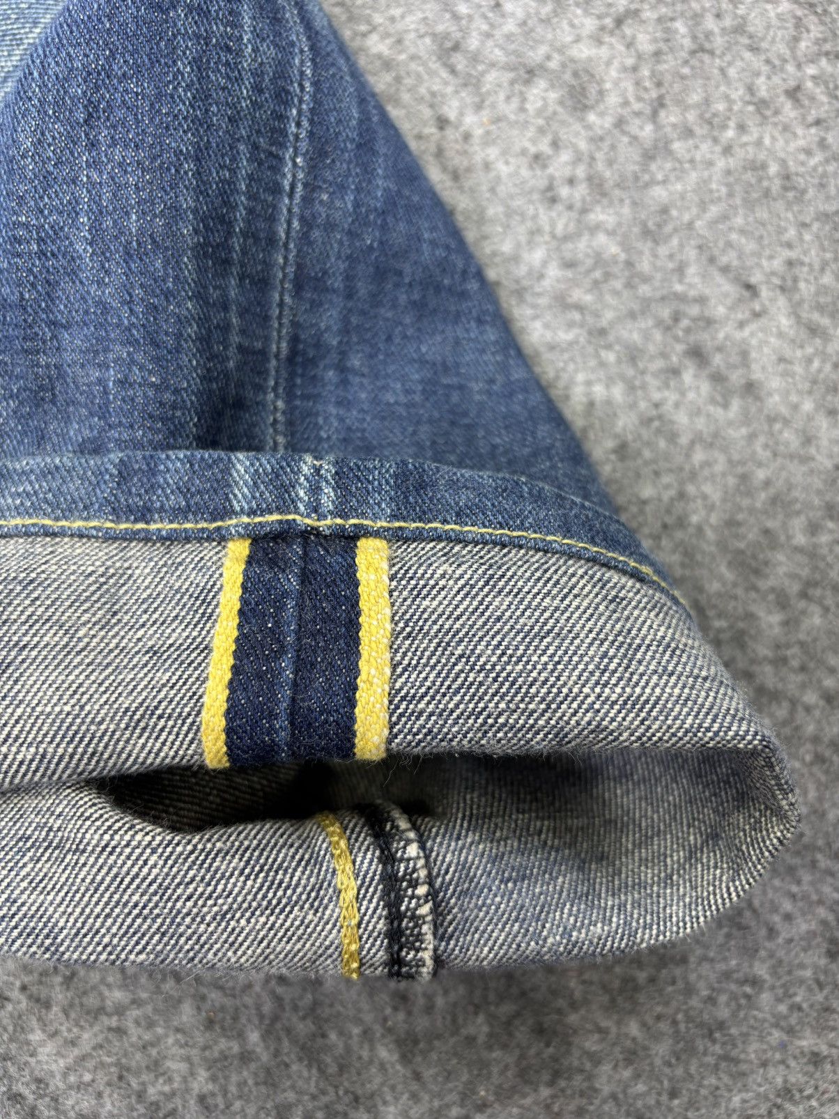 Lee Lee 101 Crazy Fades Yellow Selvedge Denim F788 Size US 35 - 11 Thumbnail
