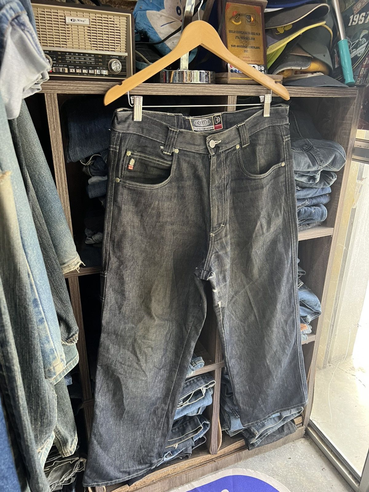 Other 🔥Made in Italy Psycho Cowboy Distressed Baggy Denim Size US 34 / EU 50 - 6 Thumbnail