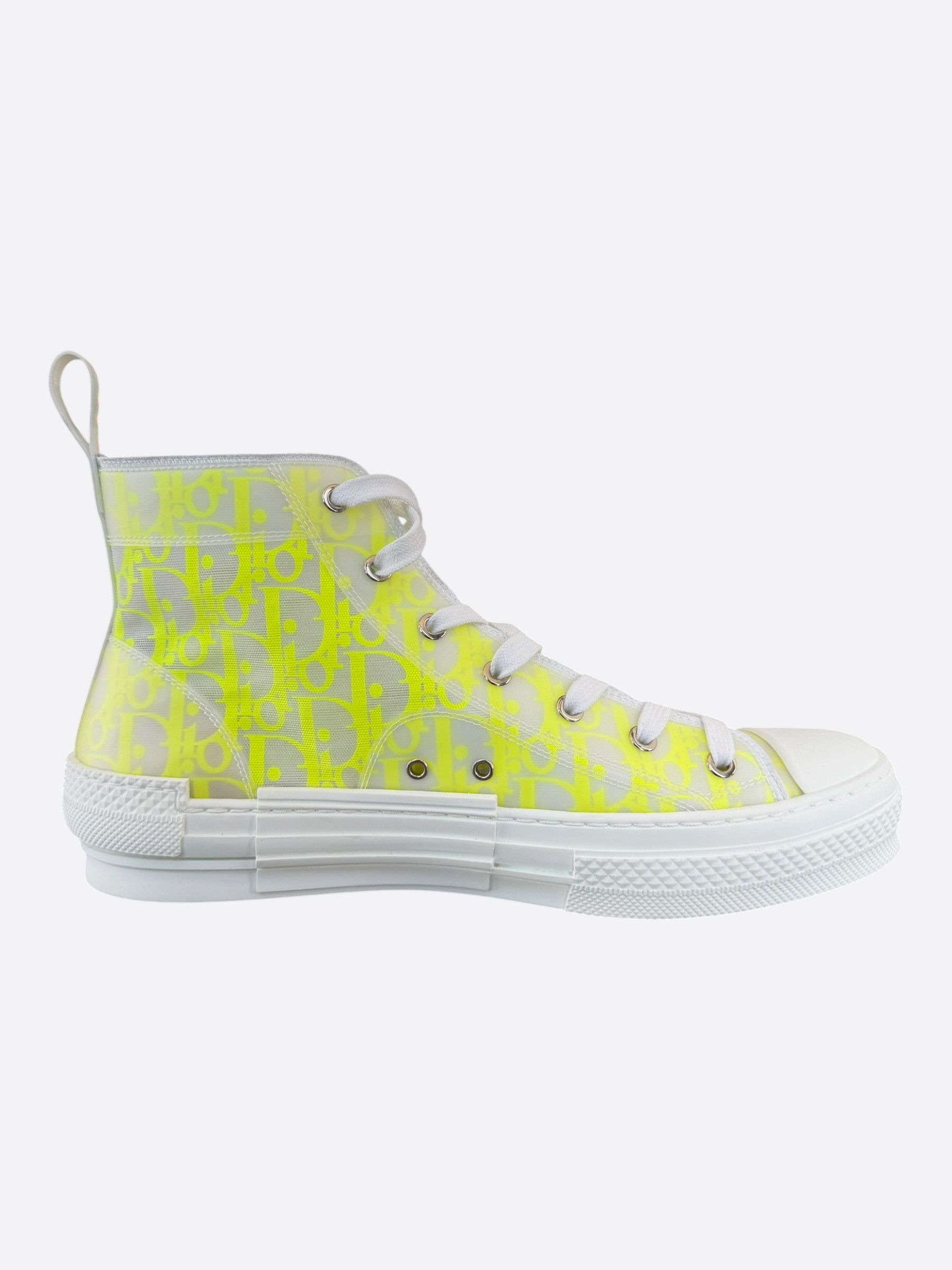 Dior Dior White & Yellow Oblique B23 Sneakers Size US 10 / EU 43 - 5 Thumbnail