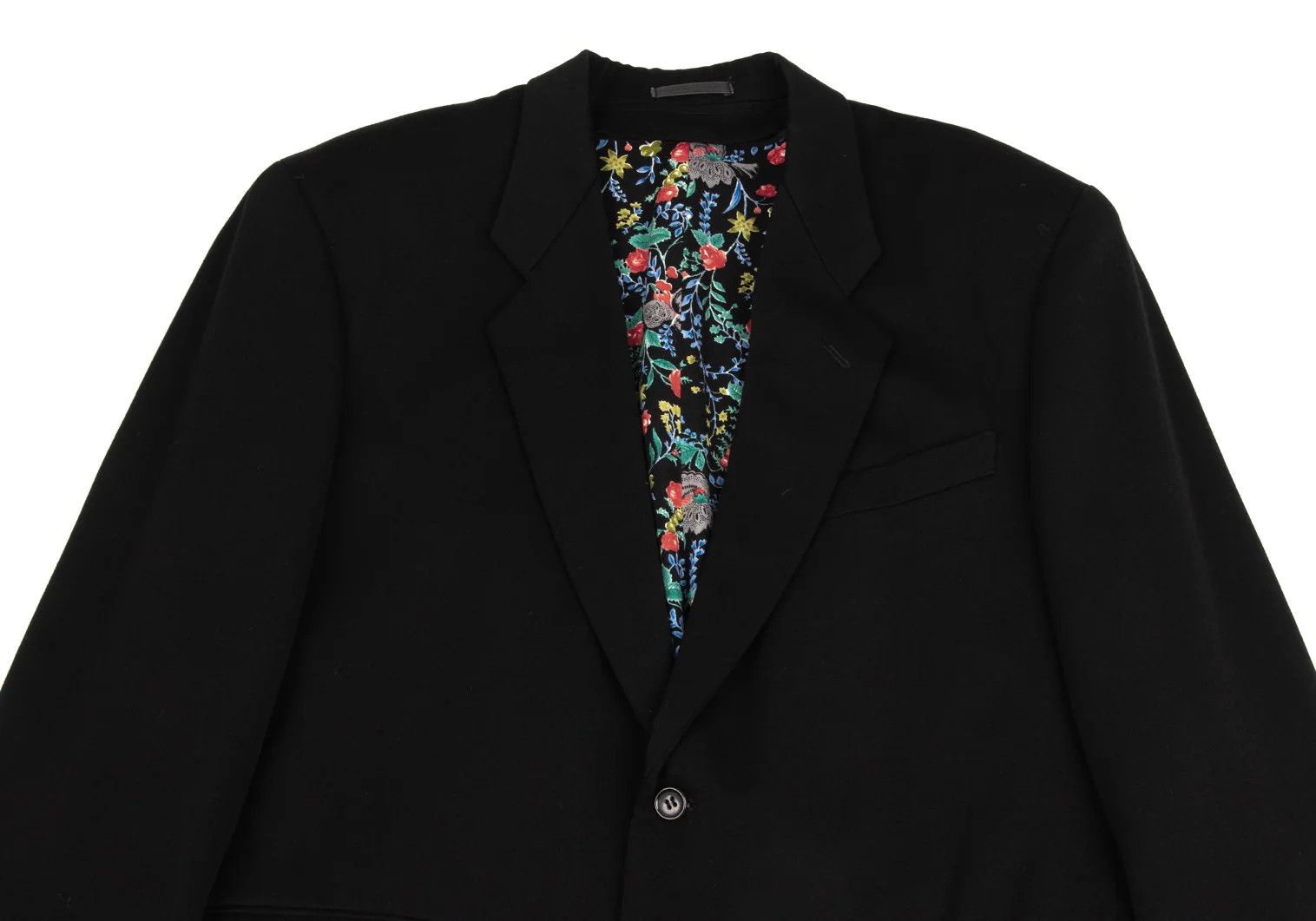 Comme des Garcons Homme Plus Flower Liner Wool 2B Jacket in Black Size S Size US S / EU 44-46 / 1 - 2 Thumbnail