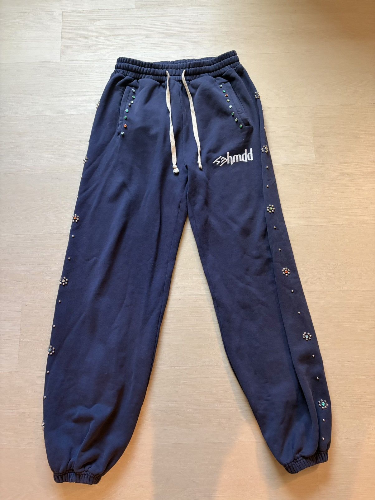 HMDD HMDD Flower Studded Scrunch Sweats Size US 32 / EU 48 - 1 Thumbnail