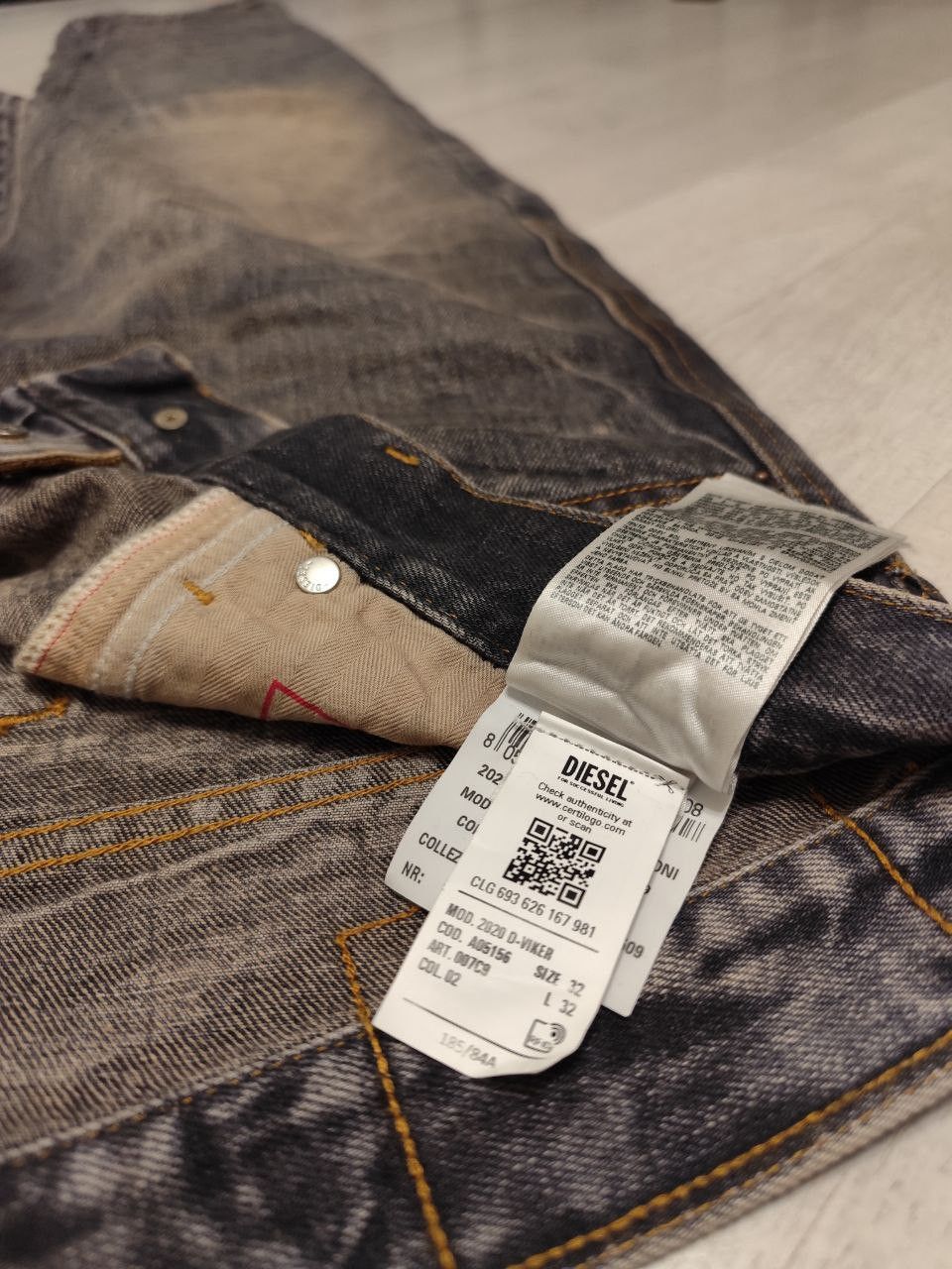 Diesel Diesel jeans 2020-D -VIKER-007C9. SIZE EU W32/L32 Size US 29 - 9 Thumbnail