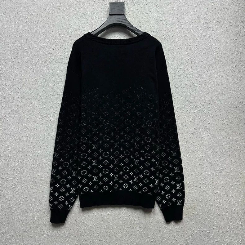 Louis Vuitton Louis Vuitton Black and white gradient LOGO knit pullover s Size US XXL / EU 58 / 5 - 2 Thumbnail