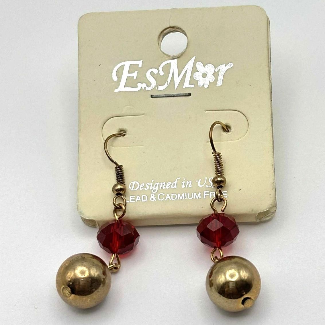 Other Gold & Red EsMor Earrings Size ONE SIZE - 2 Thumbnail