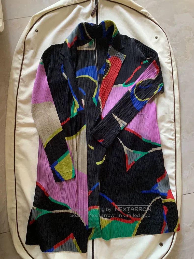 Issey Miyake Issey Miyake Color Block Coat Size S / US 4 / IT 40 - 2 Thumbnail