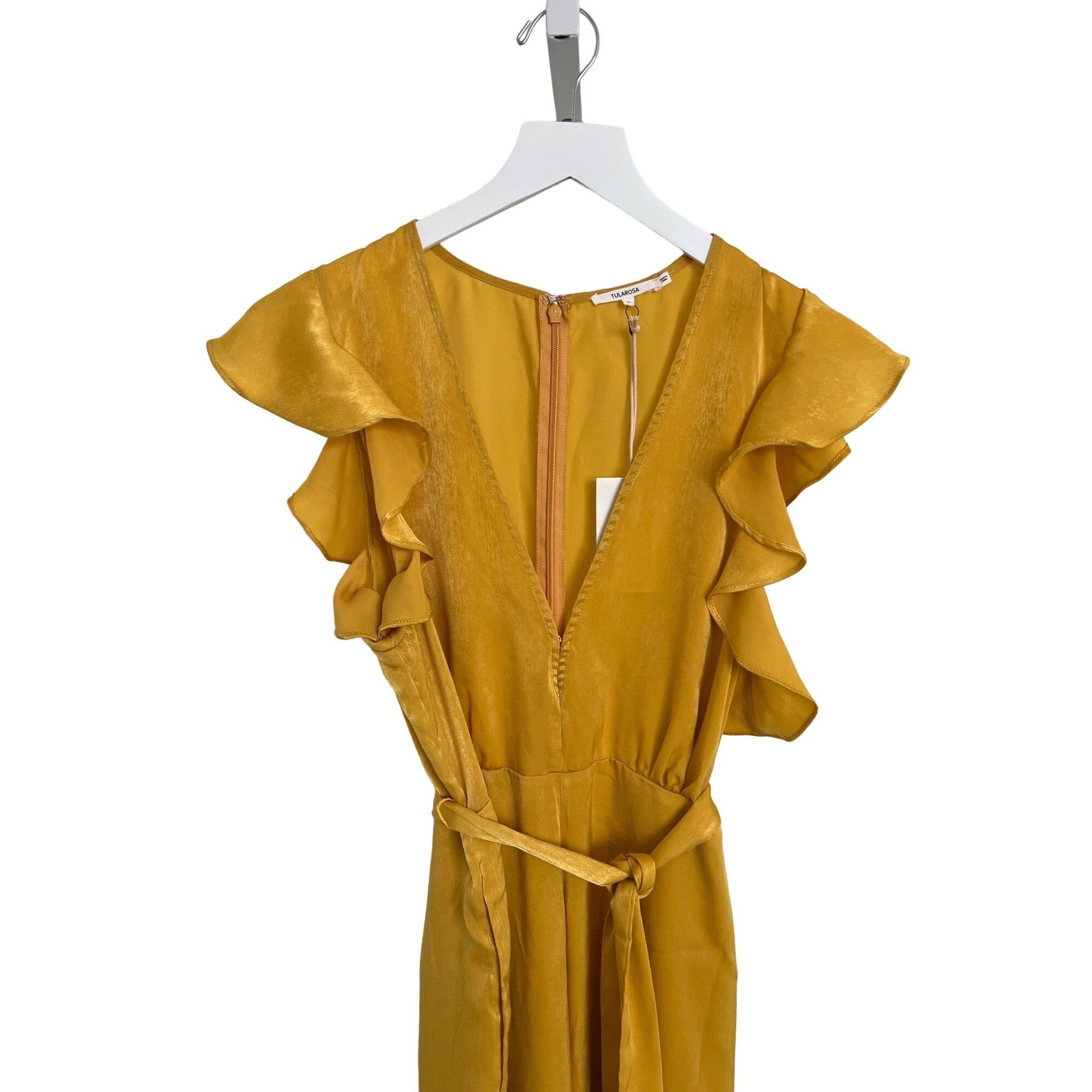 REVOLVE Tularosa Sunset Yellow Ruffle Sleeve Jumpsuit Size 27" / US 4 / IT 40 - 5 Thumbnail