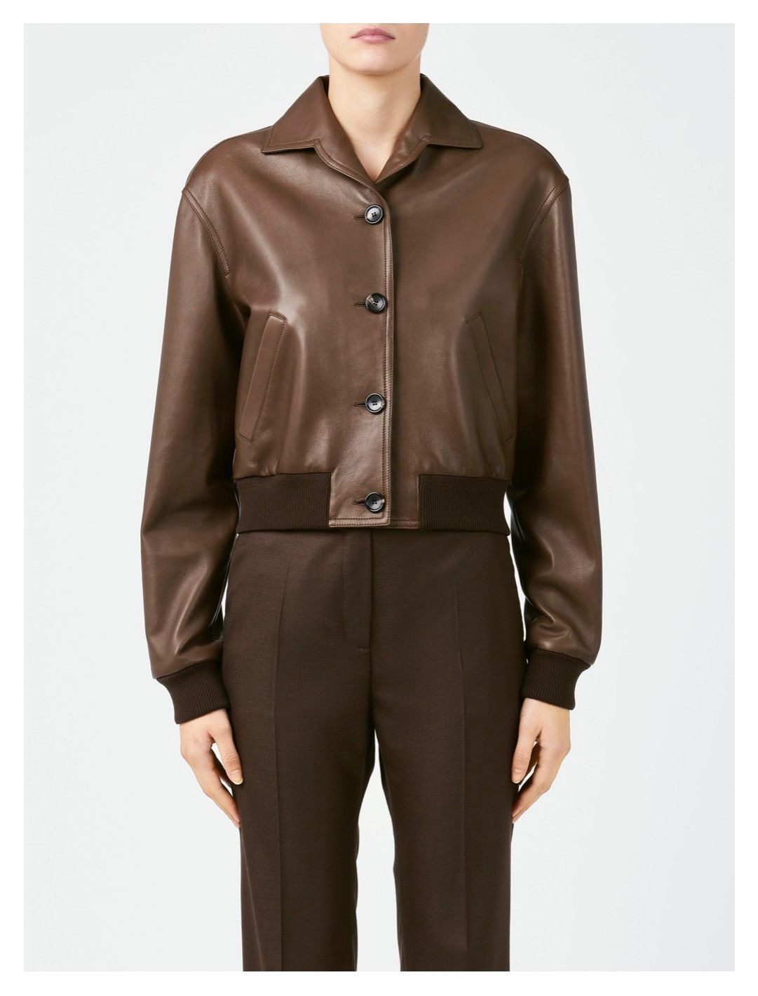 Loro Piana o1srvl11e0126 FAO9203 Short Bomber Jacket in Brown Size XS / US 0-2 / IT 36-38 - 3 Thumbnail
