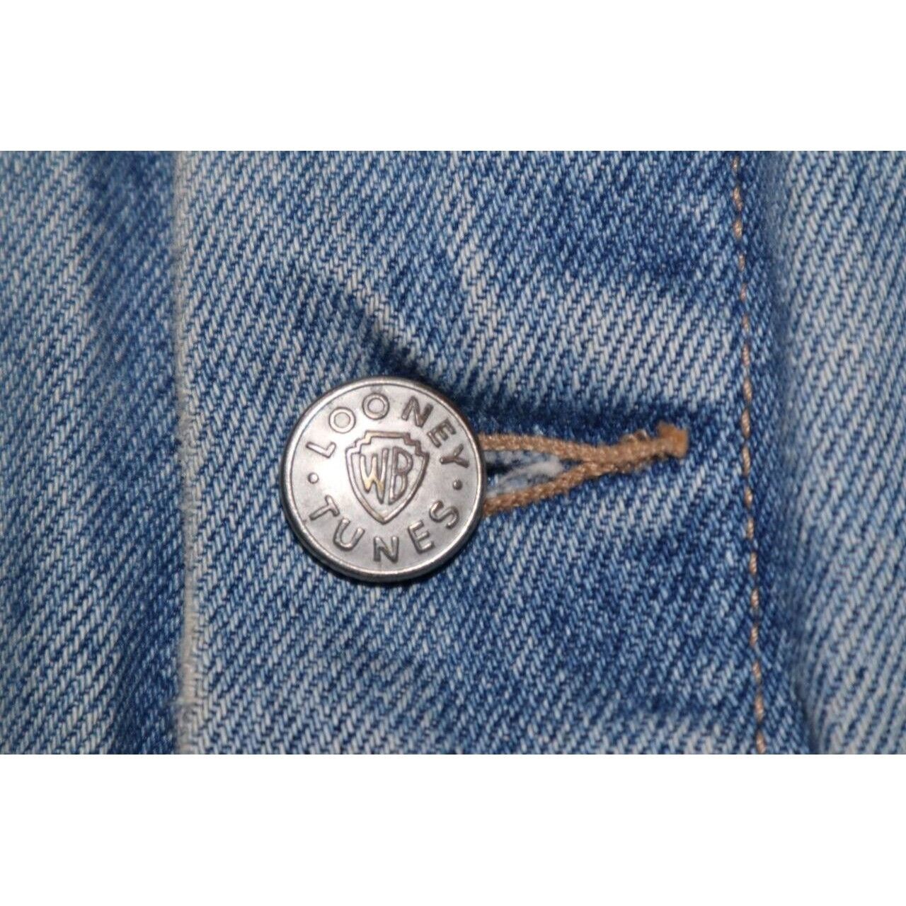 Vintage Vintage 90s Warner Bros Looney Tunes Denim Jacket Taz XL Size US XL / EU 56 / 4 - 10 Thumbnail