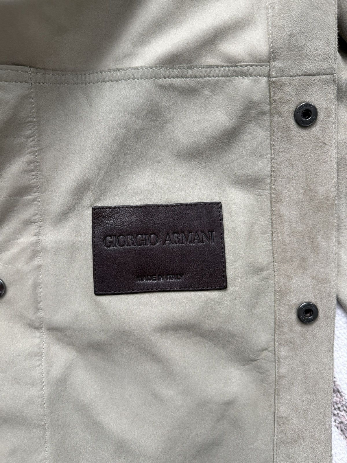 Giorgio Armani Giorgio Armani Suede Leather Shirt Jacket – Made in Italy Size US L / EU 52-54 / 3 - 5 Thumbnail