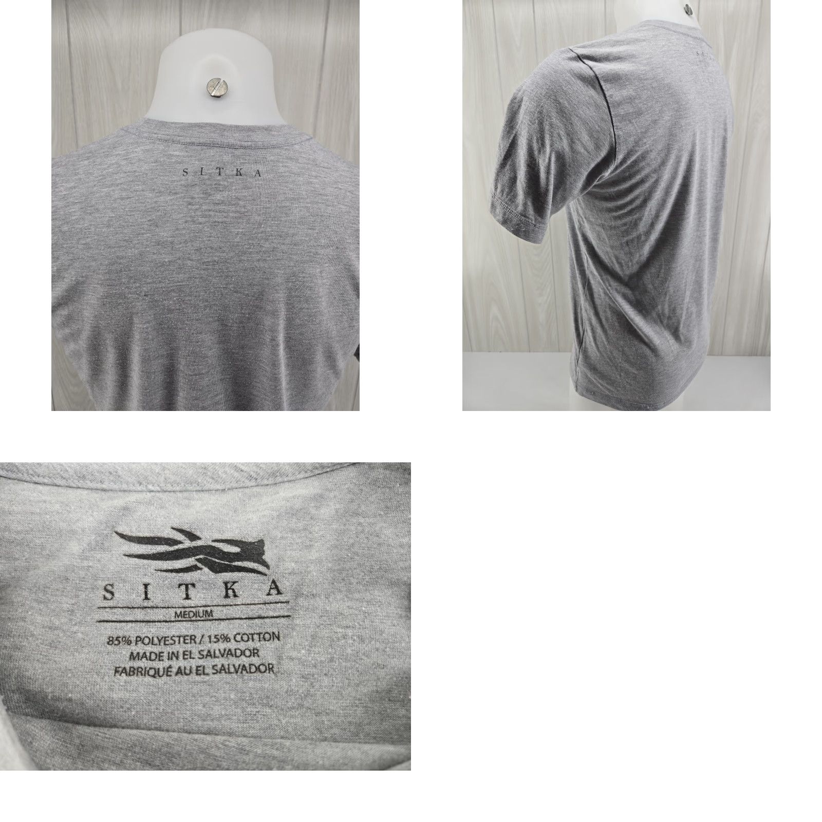 SITKA Sitka Gear Men’s Medium Short Sleeve Graphic Logo Tee Shirt T-Shirt Crew Neck Gray Cotton Logo Size US M / EU 48-50 / 2 - 9 Thumbnail