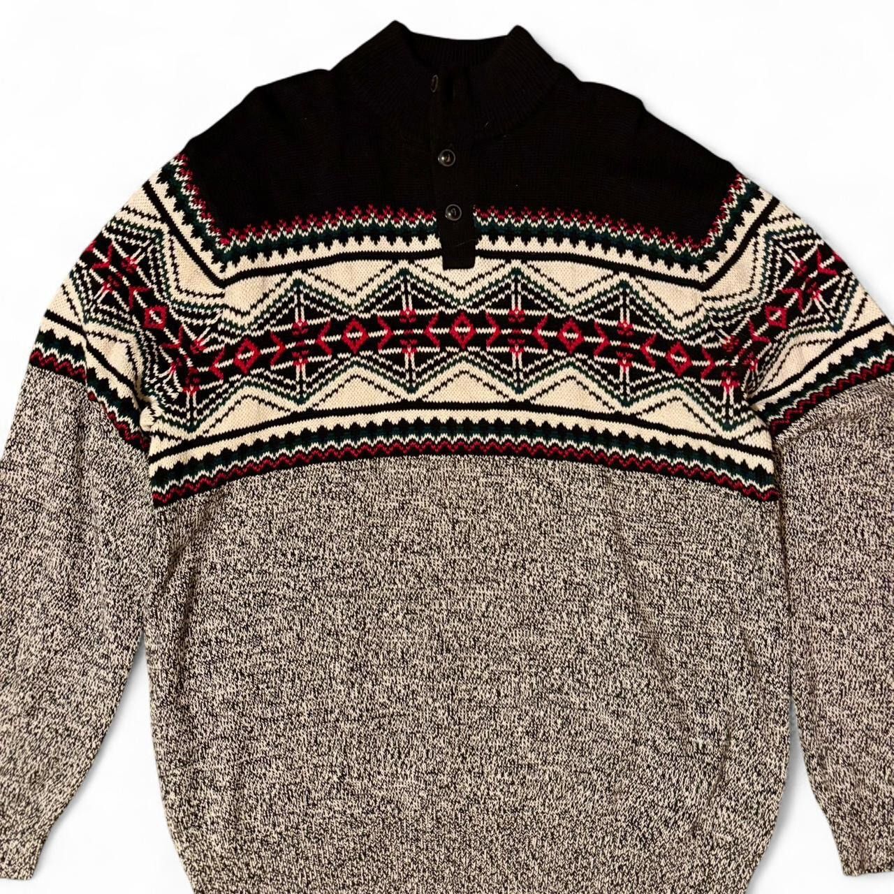 Chaps Chaps Fair Isle Quarter Snap Vintage Sweater Size US XXL / EU 58 / 5 - 3 Thumbnail