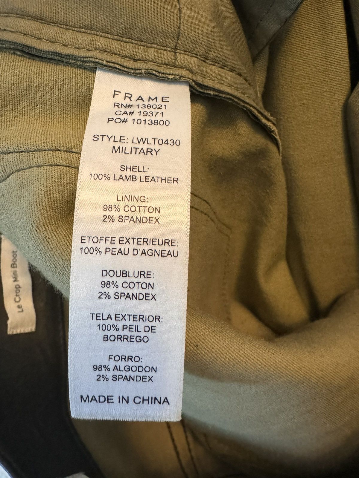 Frame Le Crop Mini Boot Leather Pant Size 30" / US 8 / IT 44 - 10 Thumbnail