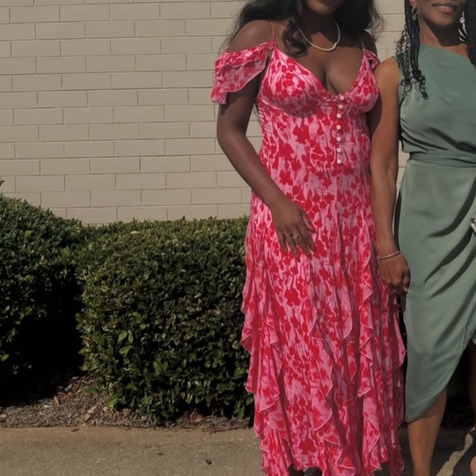 Free People Free People Endless Cascades Maxi Dress Pink & Red Floral Size L / US 10 / IT 46 - 11 Thumbnail