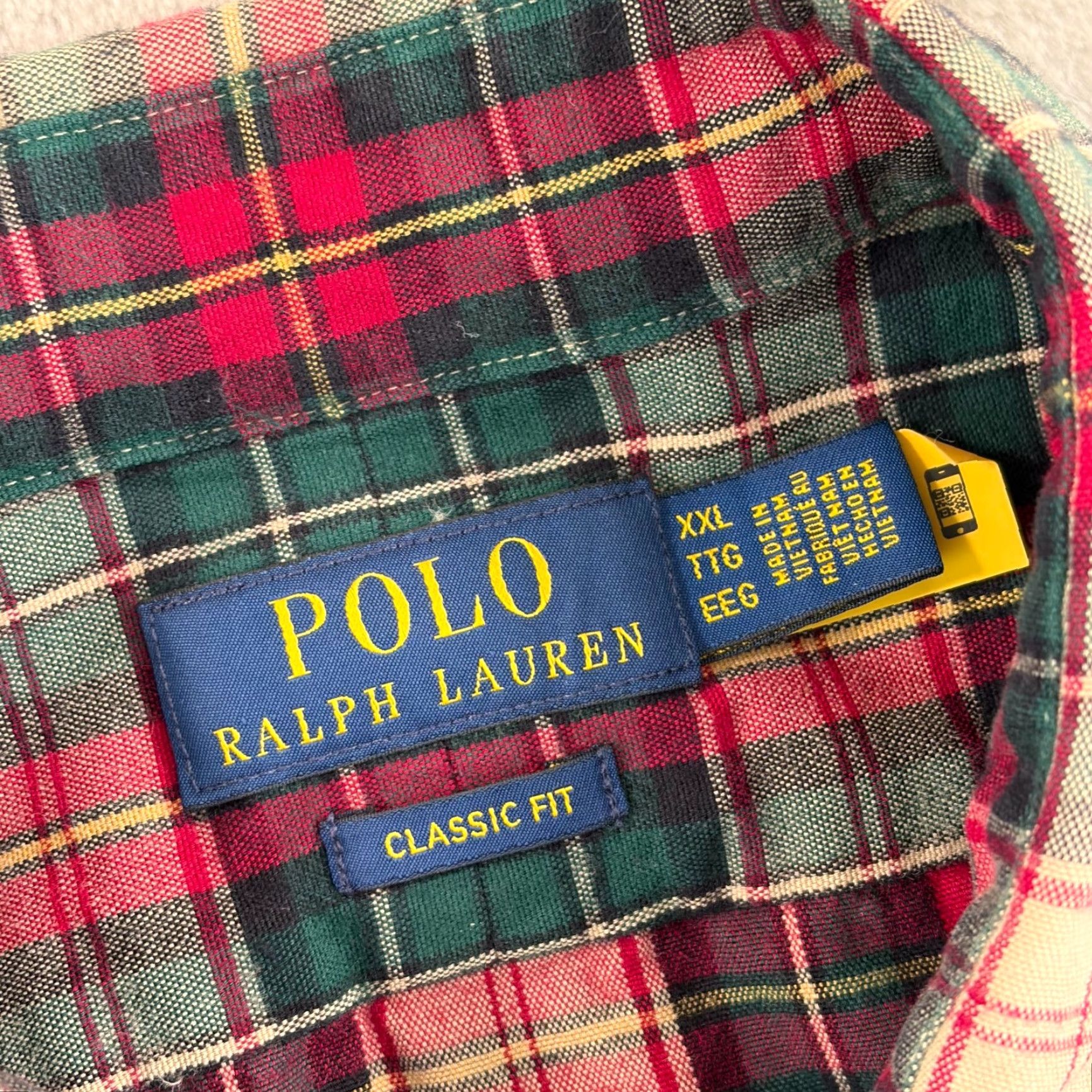 Polo Ralph Lauren VINTAGE Polo Ralph Lauren Classic Fit Flannel Shirt n Multi Lumberjack Plaid Flesh Pony Size US XXL / EU 58 / 5 - 2 Thumbnail