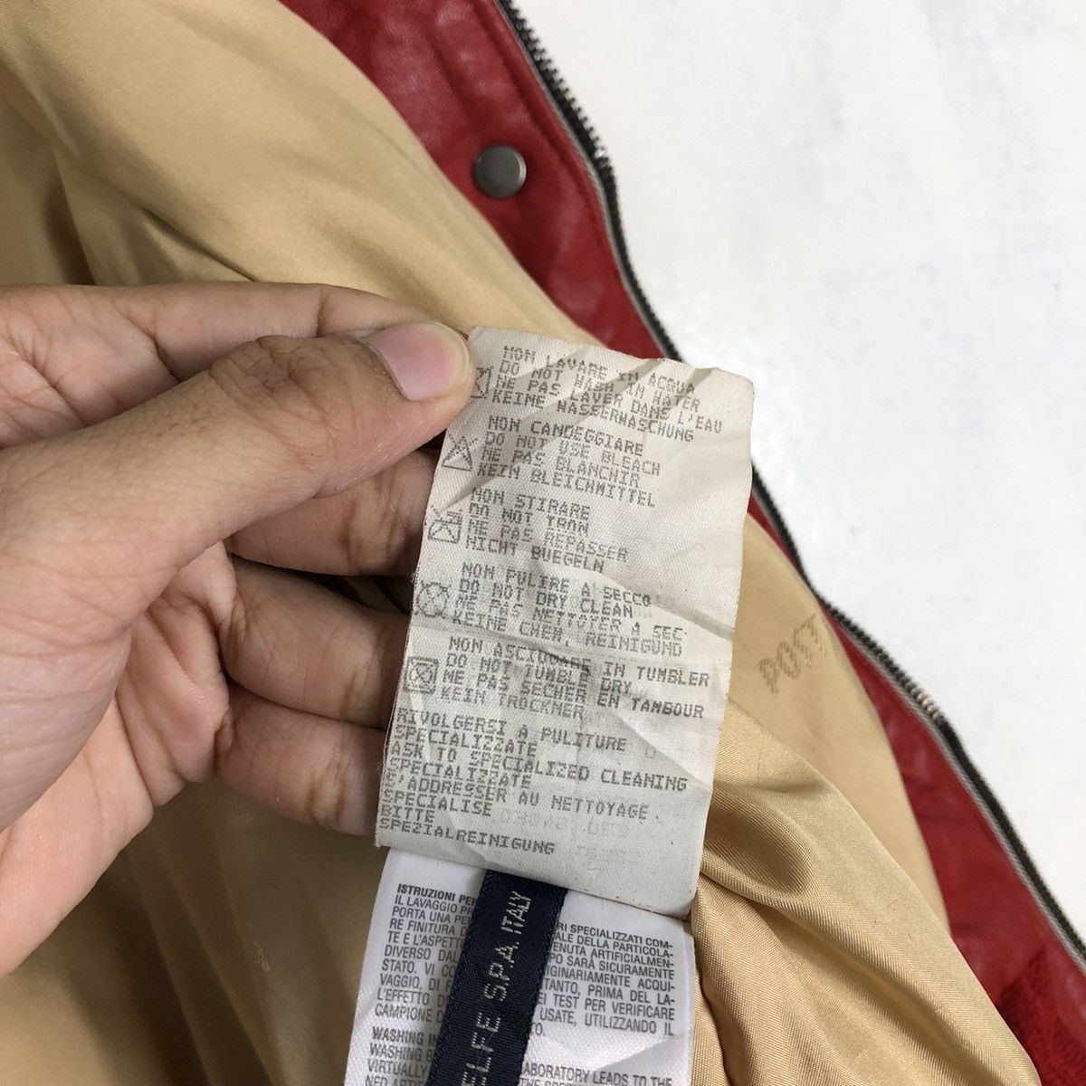 Japanese Brand 🔥Cropped Biker Leather Jacket Post Card Made in Italy Size US S / EU 44-46 / 1 - 20 Thumbnail