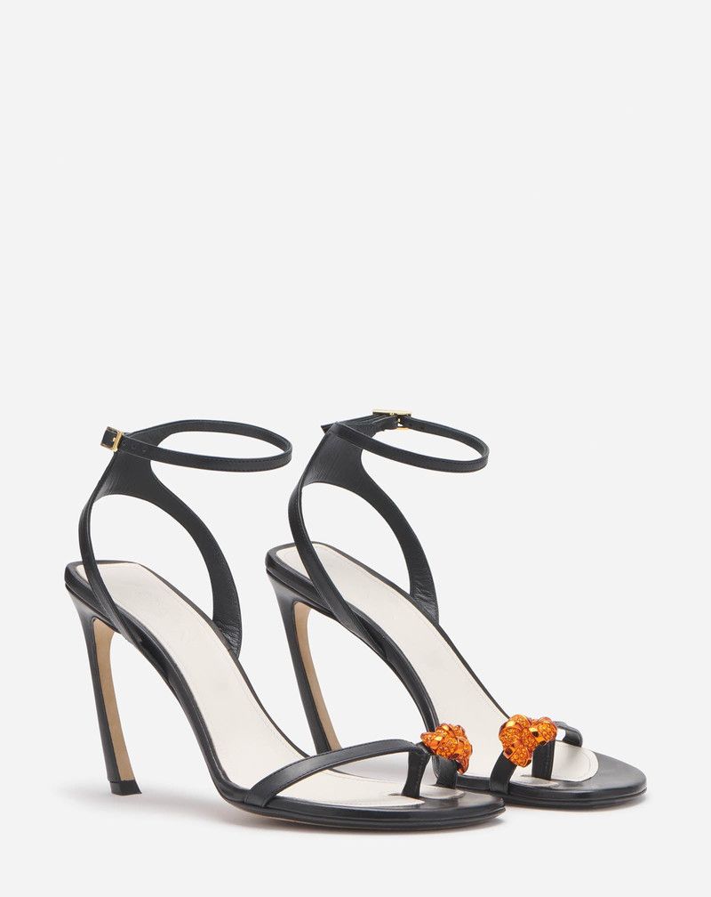 Lanvin o1y0326 Thong Sandals in Black Size US 7 / IT 37 - 3 Thumbnail