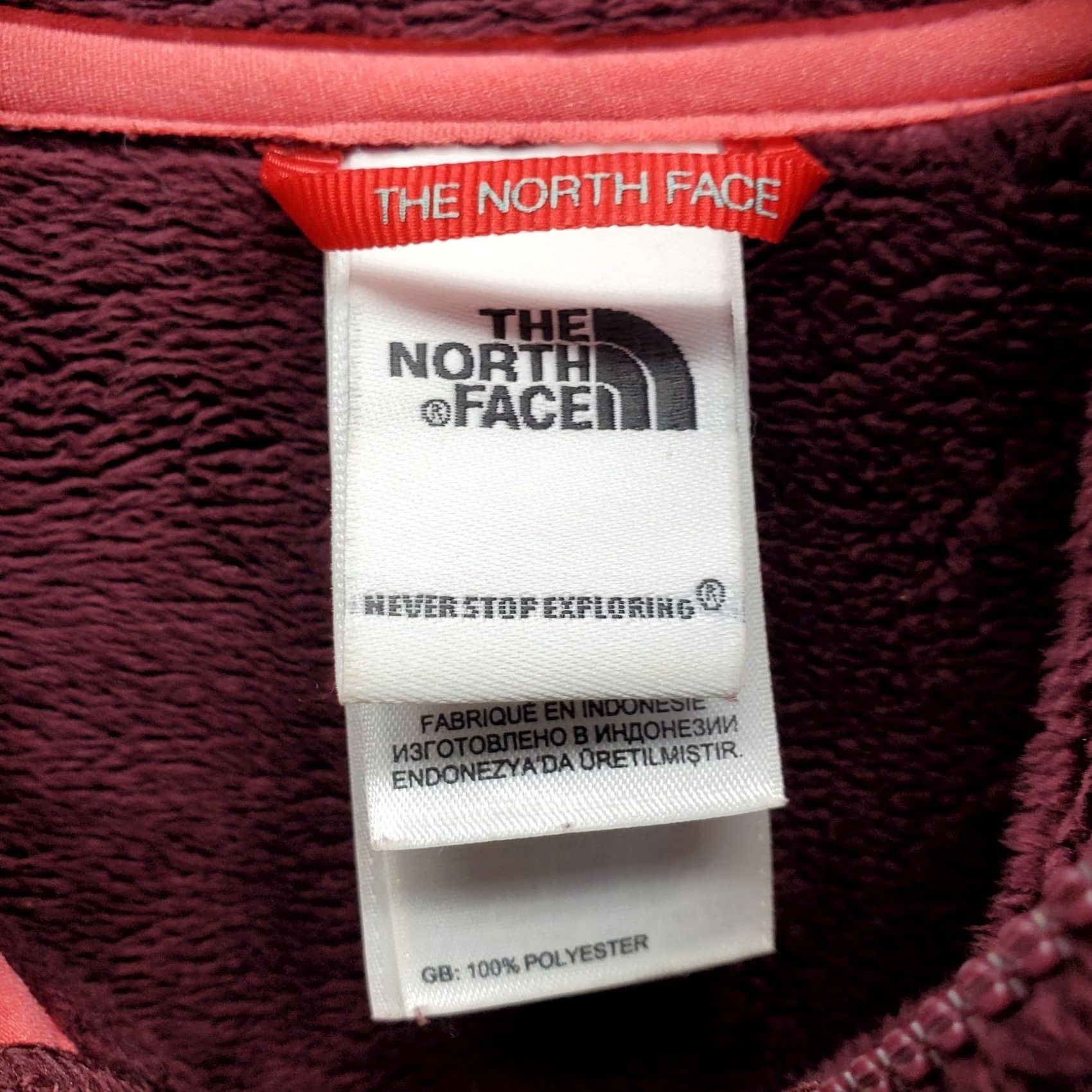 The North Face The North Face Jacket Womens M Burgundy Fuzzy Berry Fleece Sherpa Lined Full Zip Size M / US 6-8 / IT 42-44 - 5 Thumbnail