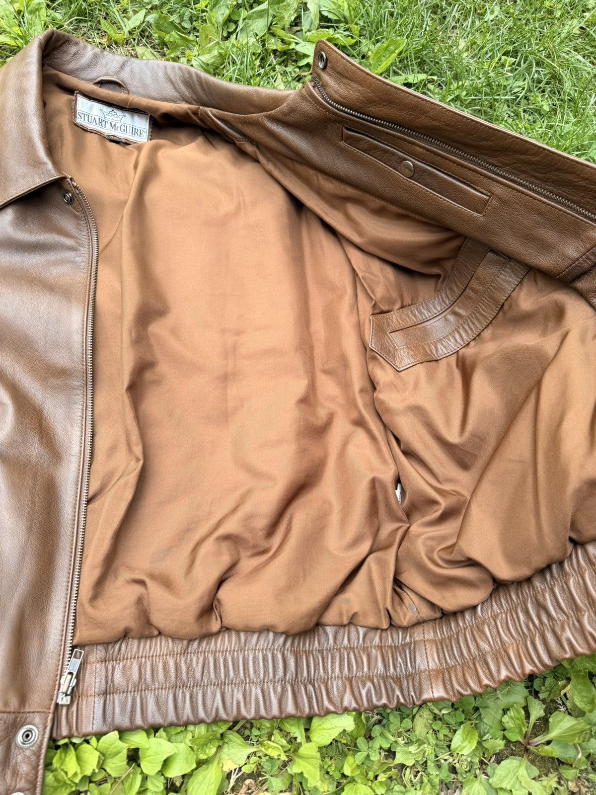 Stuart McGuire VTG Stuart Mcguire Brown Leather Jacket Size XL Size US XL / EU 56 / 4 - 4 Thumbnail