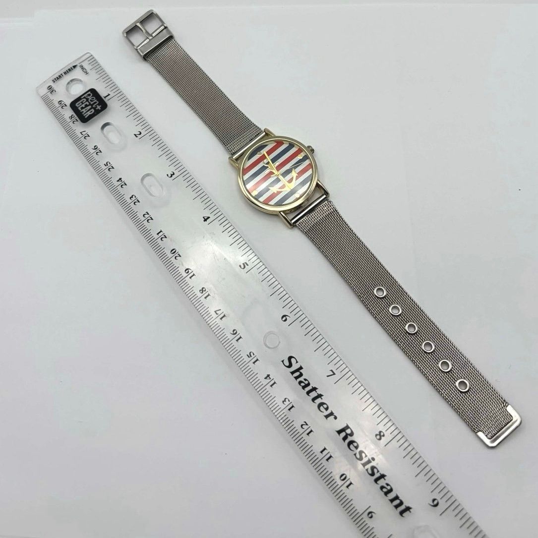 Other Silver & Blue Anchor Men’s Watch Size ONE SIZE - 4 Thumbnail