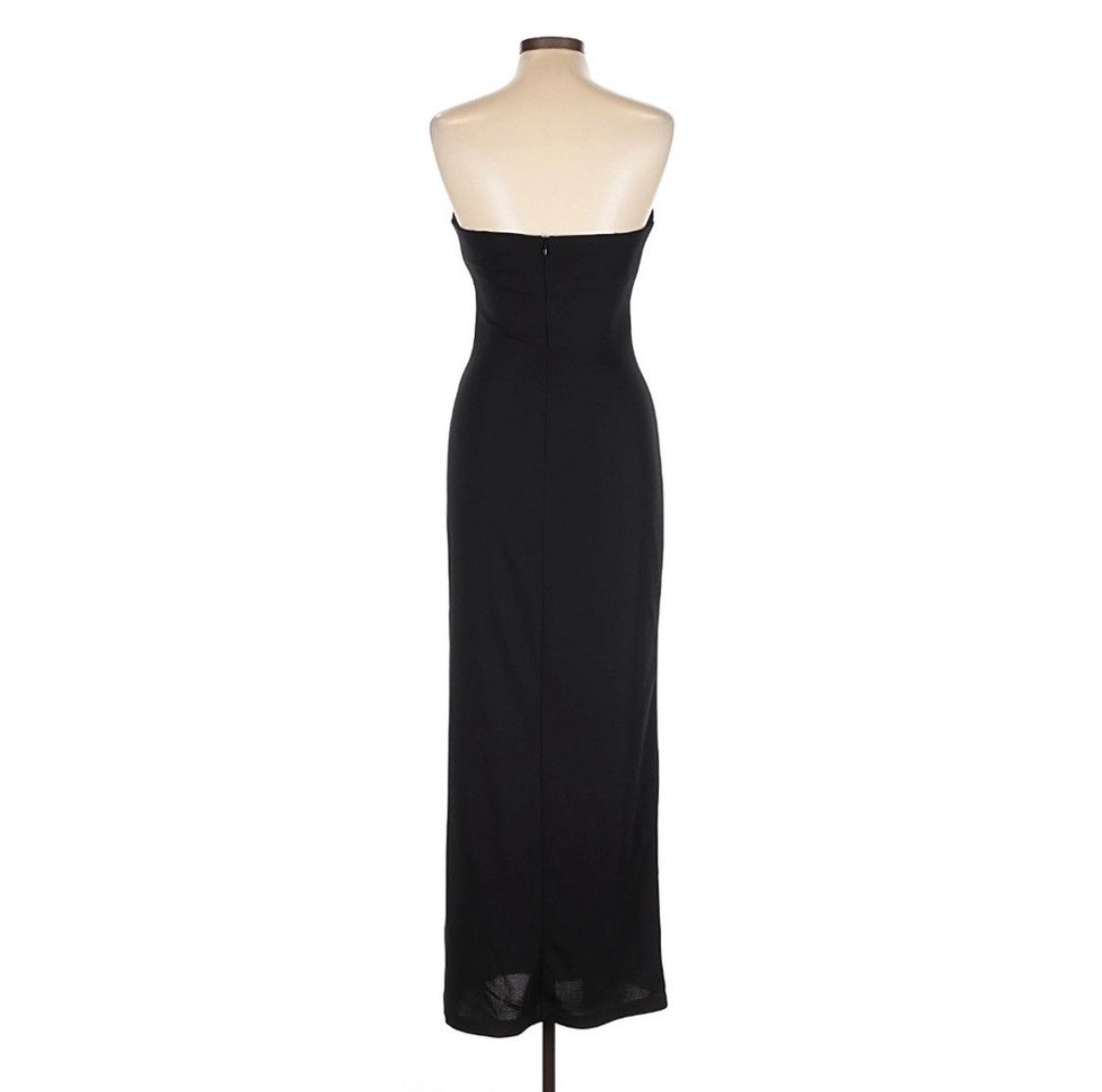Vintage Y2k Strapless Black Prom Dress Size M / US 6-8 / IT 42-44 - 2 Thumbnail