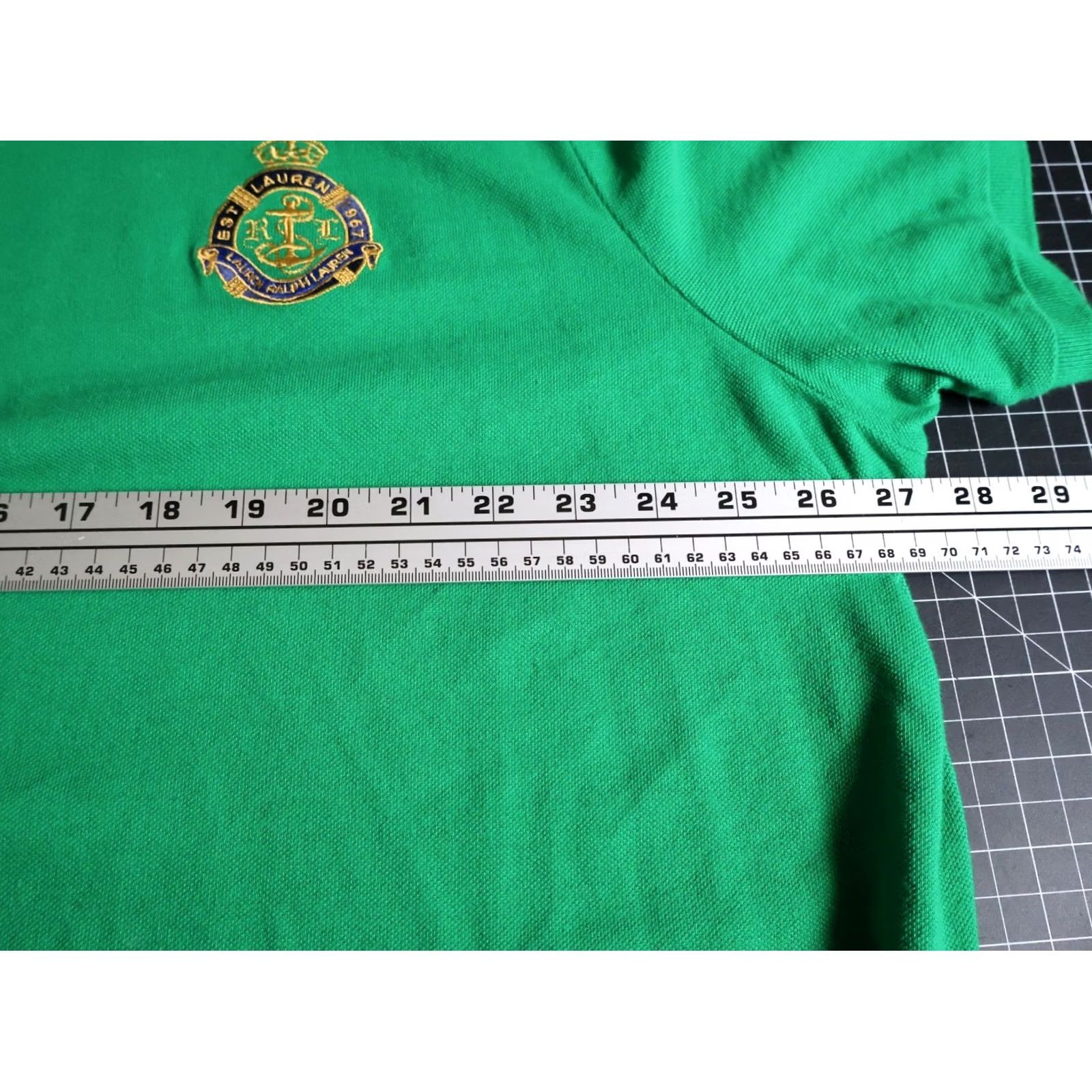 Ralph Lauren Lauren Ralph Lauren Green Polo Shirt Men's 3X Crown Crest Embroidery Cotton Size US XXL / EU 58 / 5 - 5 Thumbnail