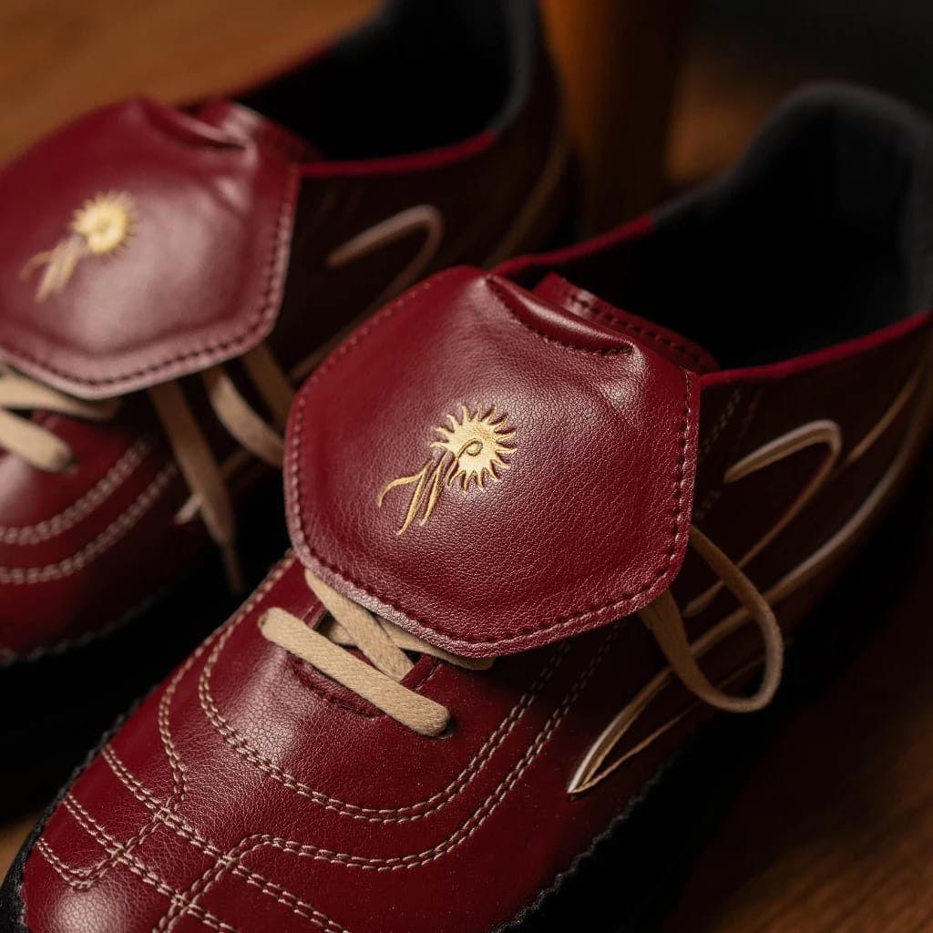 Designer × Leather Sneakerdress Copa Burgundy Leather Size US 10 / EU 43 - 3 Thumbnail