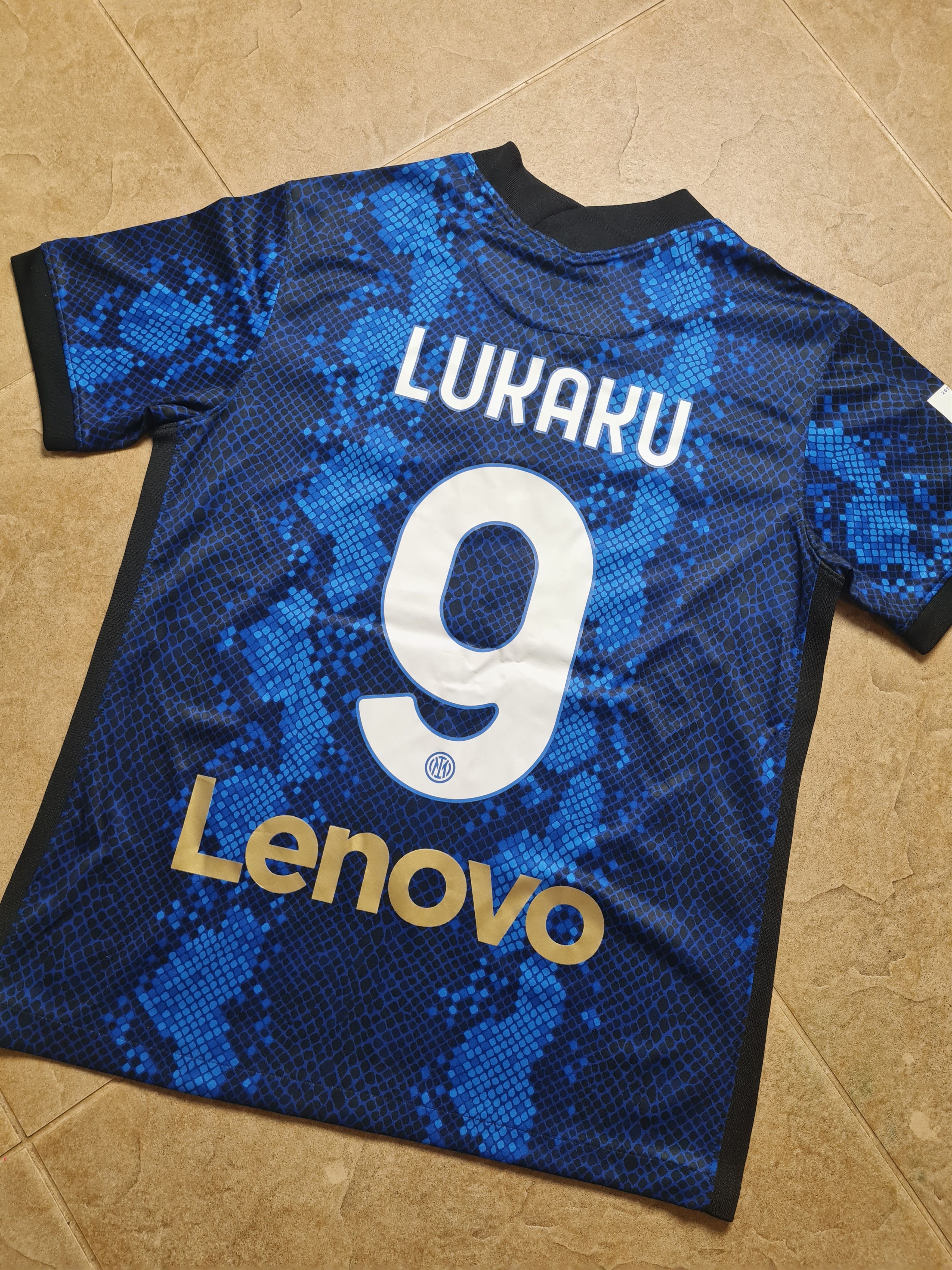 Nike Inter Milan FC Nike #9 LUKAKU 2021-22 Home Kit Soccer Shirt Size US S / EU 44-46 / 1 - 19 Thumbnail