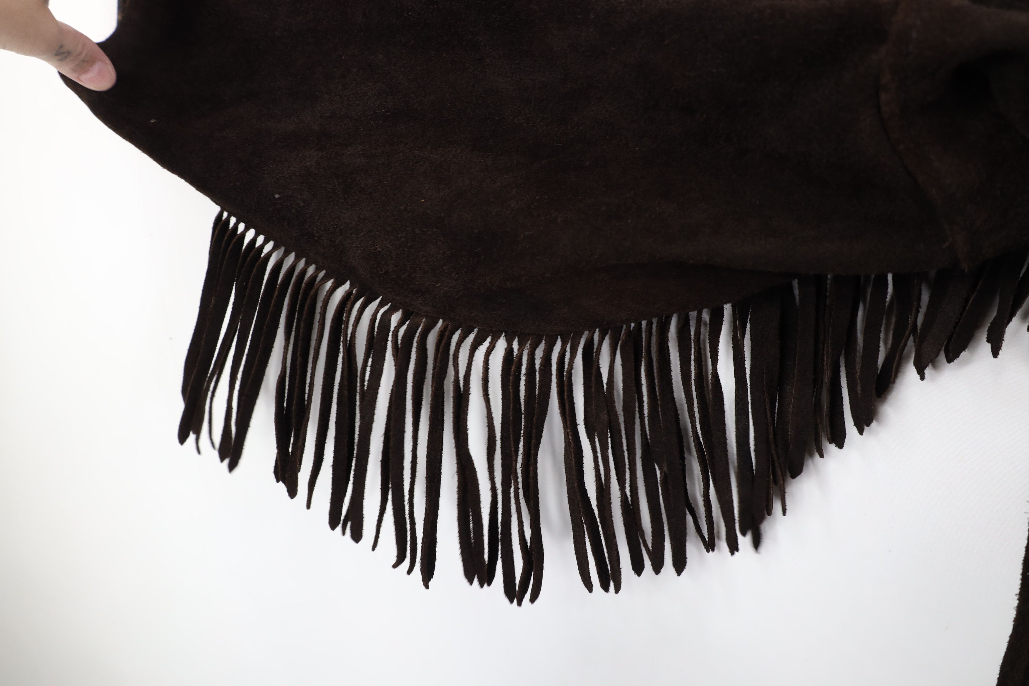 Vintage Vintage 70s Skaggerac Hippie Fringed Suede Leather Jacket Size US XL / EU 56 / 4 - 8 Thumbnail