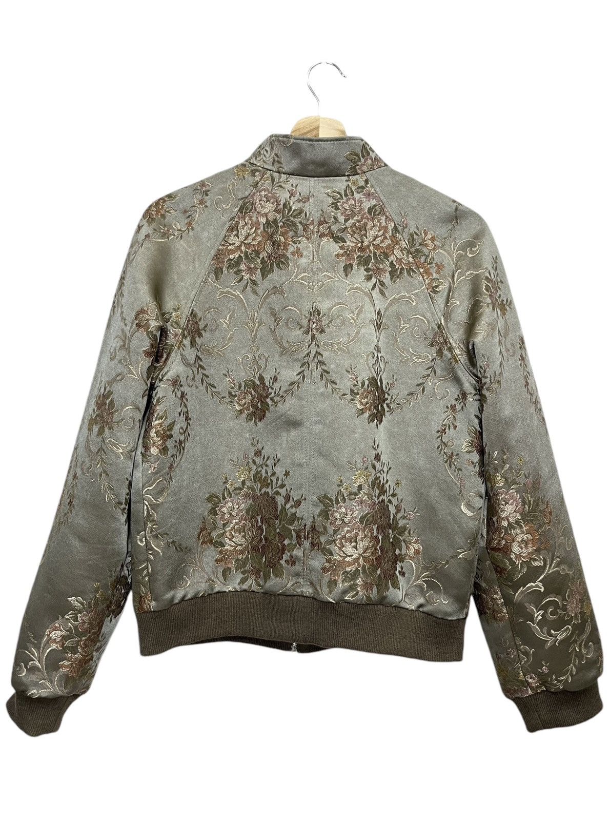 Japanese Brand Vintage YUKI TORII Flower Poly Satin Jacquard Brocade Design Size S / US 4 / IT 40 - 3 Thumbnail