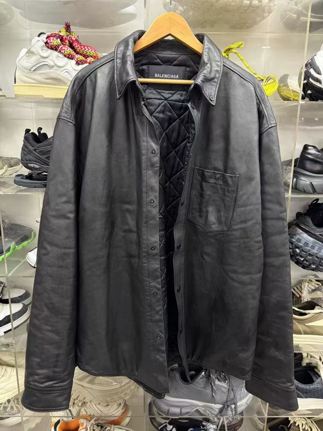 Balenciaga balenciaga pure leather parka jacket Size US L / EU 52-54 / 3 - 1 Thumbnail