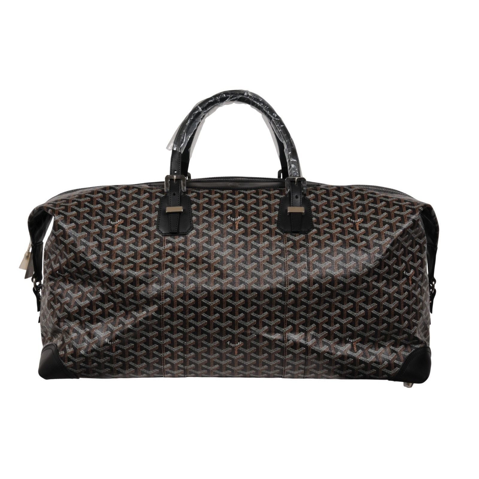 Goyard Boeing 55 Duffle Bag Black Brown Travel Carry On Weekend Size ONE SIZE - 7 Thumbnail