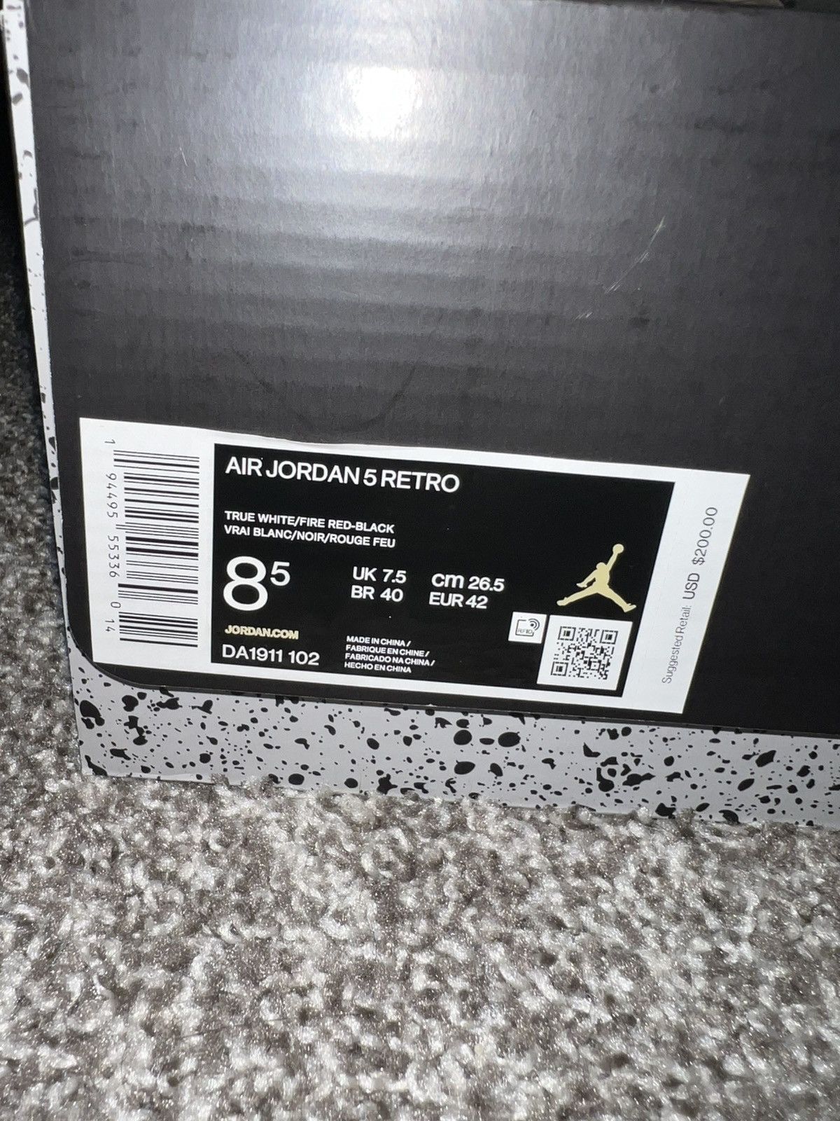 Jordan Brand Air Jordan 5 Fire Red 2020 Size US 8.5 / EU 41-42 - 2 Thumbnail