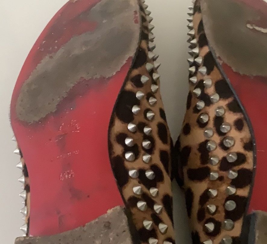 Christian Louboutin CLouboutin Leopard Print pony hair men’s Spike Loafers Size US 9 / EU 42 - 6 Thumbnail