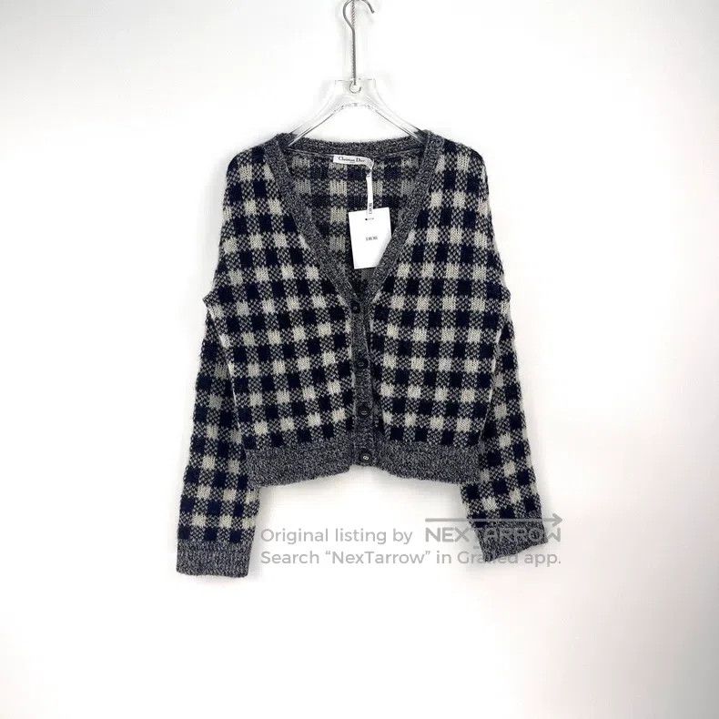 Dior Dior Dark blue plaid alpaca wool mulberry silk cashmere ca Size M / US 6-8 / IT 42-44 - 3 Thumbnail