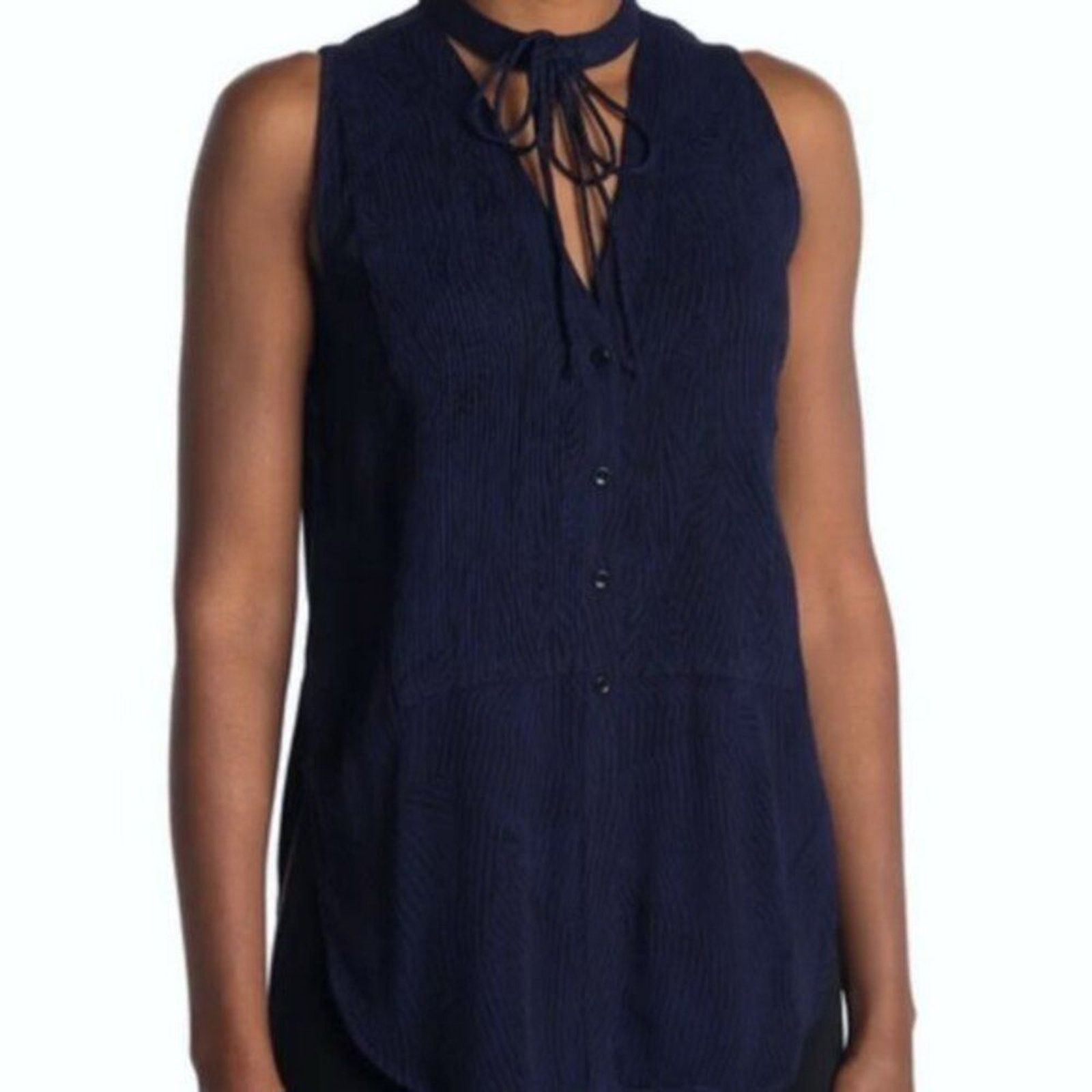 Proenza Schouler Proenza Schouler Printed Georgette Tie Front Top size 6 Size M / US 6-8 / IT 42-44 - 2 Thumbnail