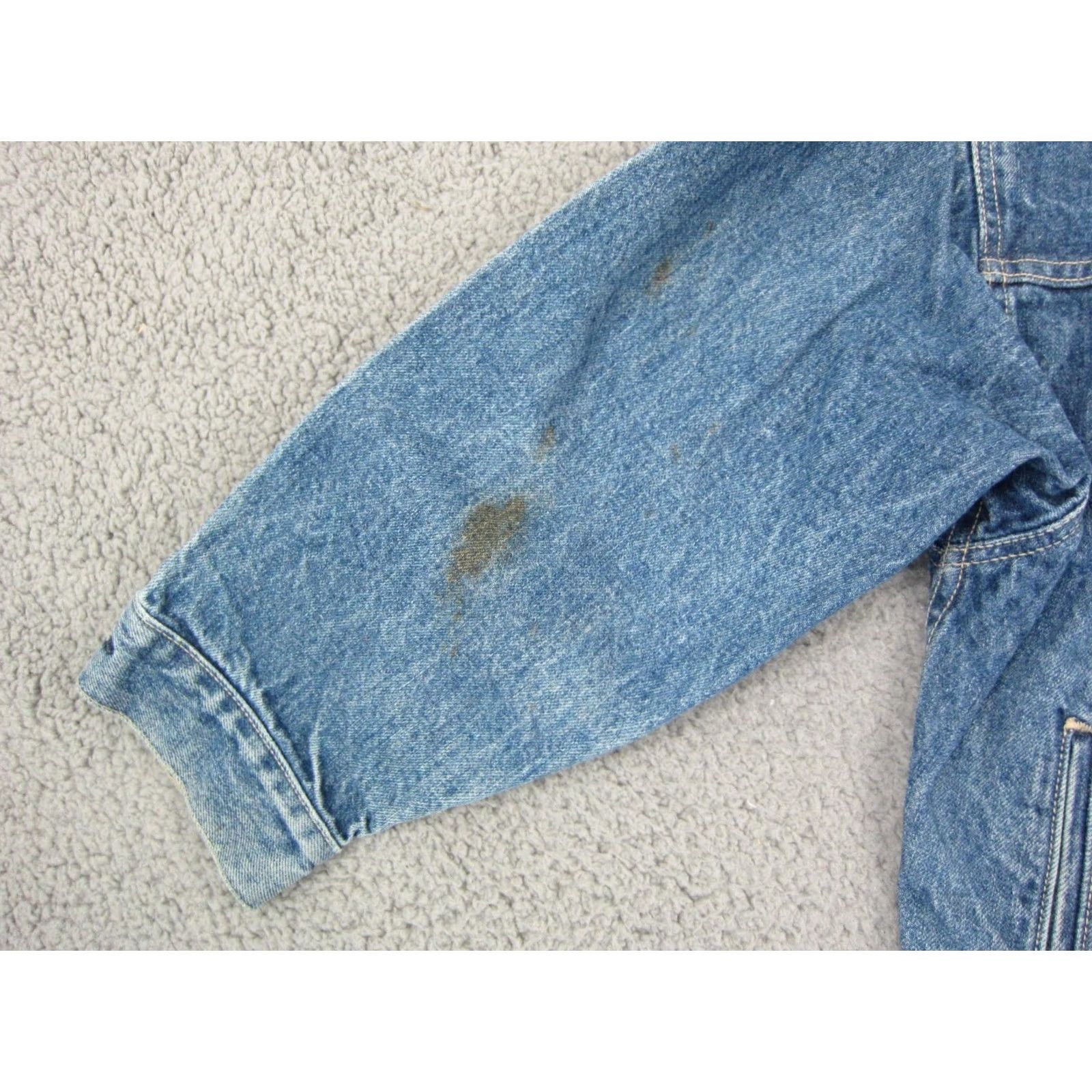 Levi's VINTAGE Levi's Trucker Jacket Mens L Blue Denim Button Regular 80s 90s Casual Workwear Jeans Style Bomber Jacket Boys Mens Size US 33 - 3 Thumbnail