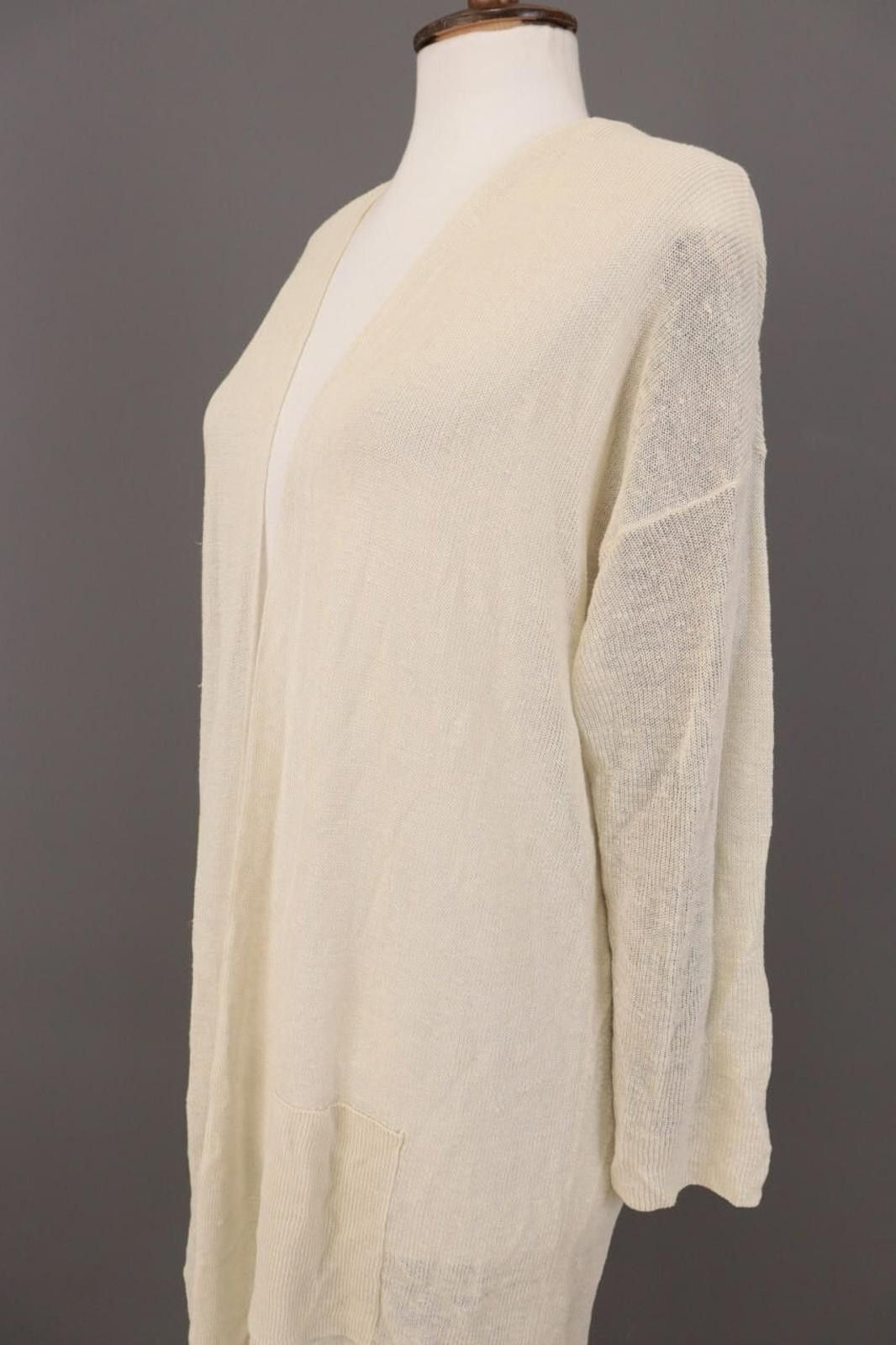 Eileen Fisher Eileen Fisher Beige Linen Knit Cape Cardigan Sweater Size XL Size XL / US 12-14 / IT 48-50 - 8 Thumbnail