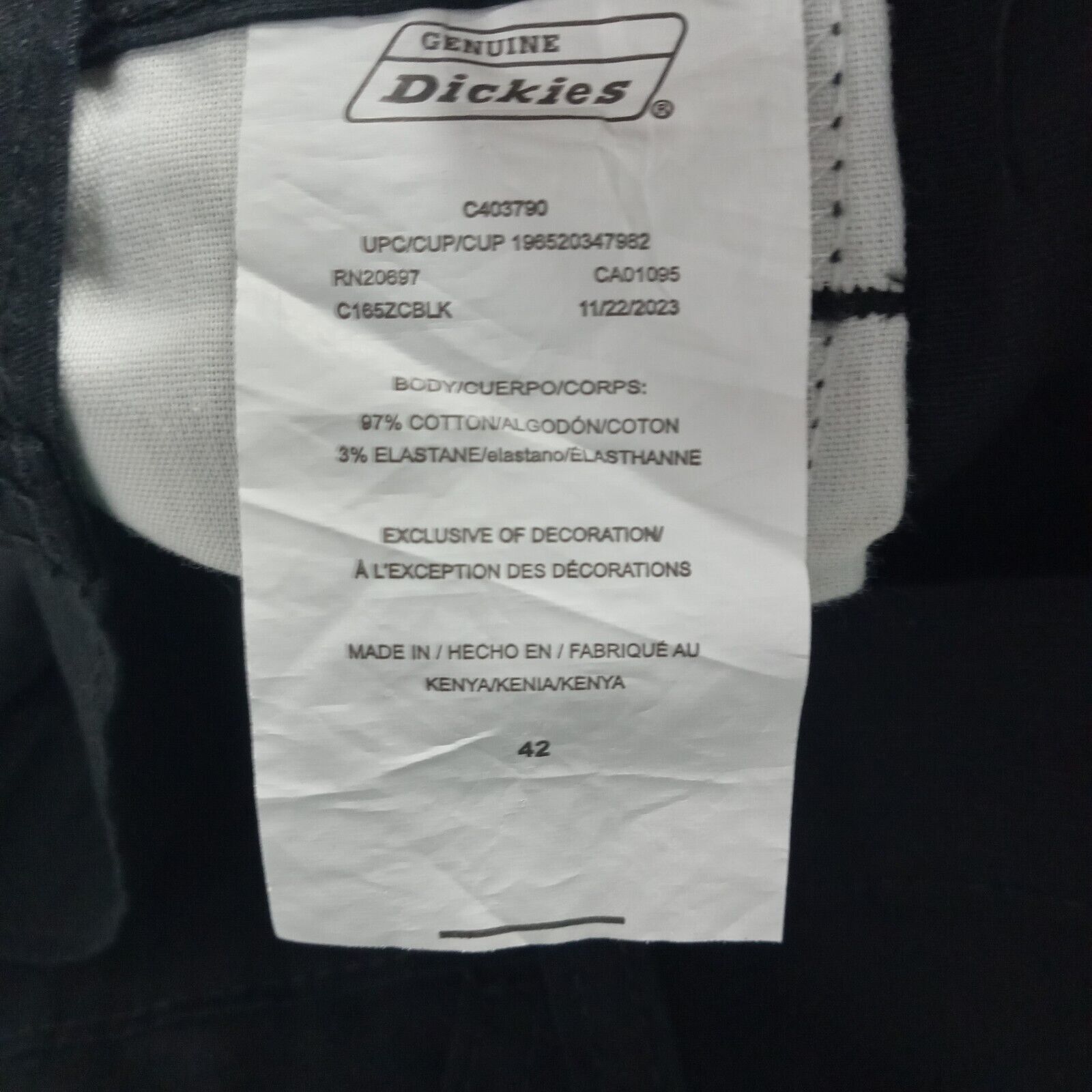 Dickies Dickies Ripstop Shorts Men's 42 Black Regular Fit 11" Inseam Size US 42 / EU 58 - 2 Thumbnail