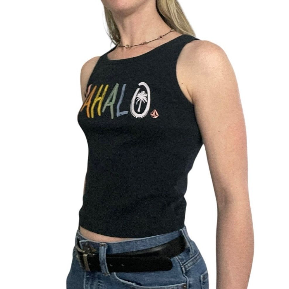 Volcom Volcom Black Mahalo Rainbow Palm Tree Graphic Tank Top Size S / US 4 / IT 40 - 2 Thumbnail