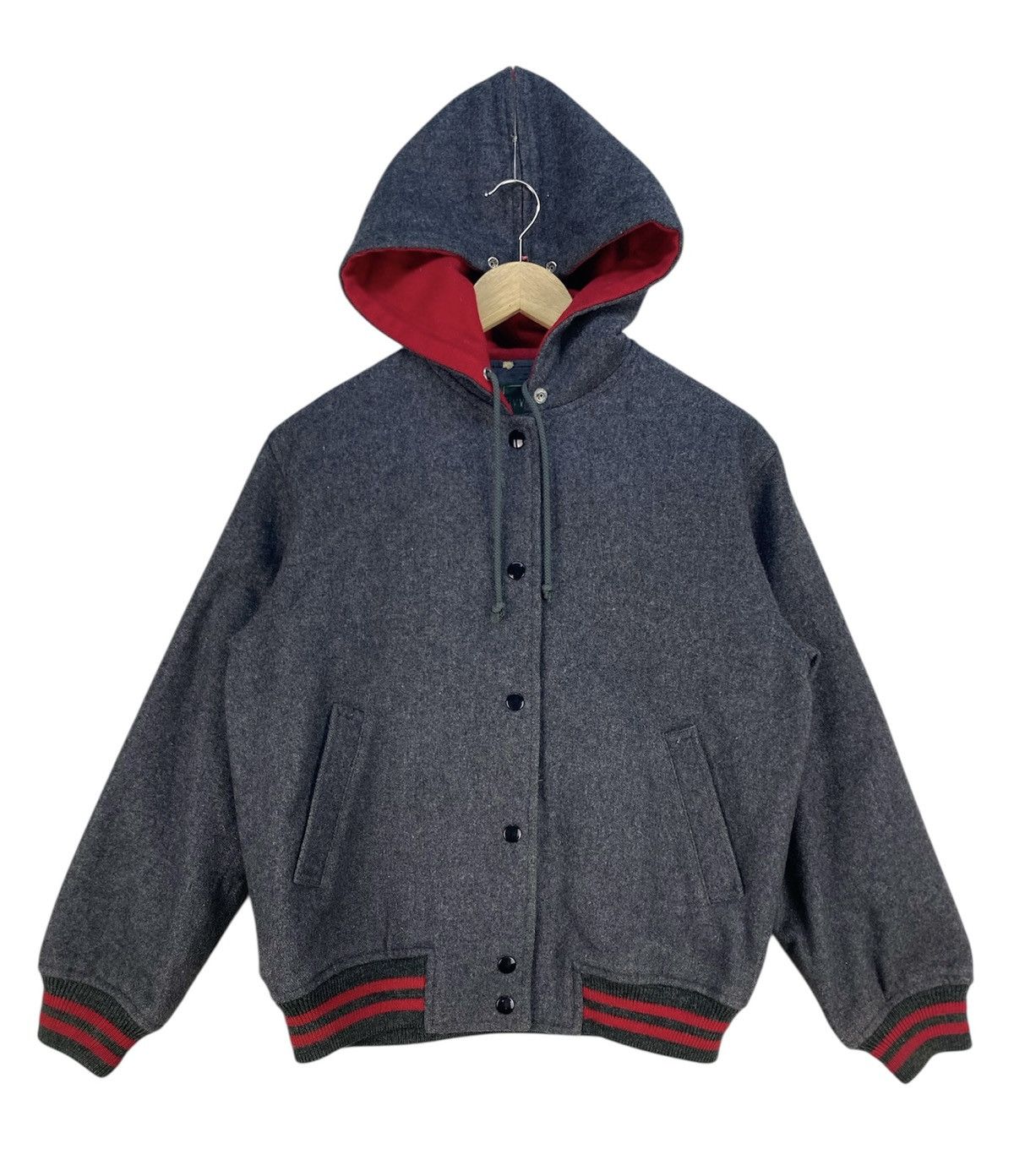 Vintage Vintage Ivy League Hooded Varsity Jacket Size US M / EU 48-50 / 2 - 2 Thumbnail