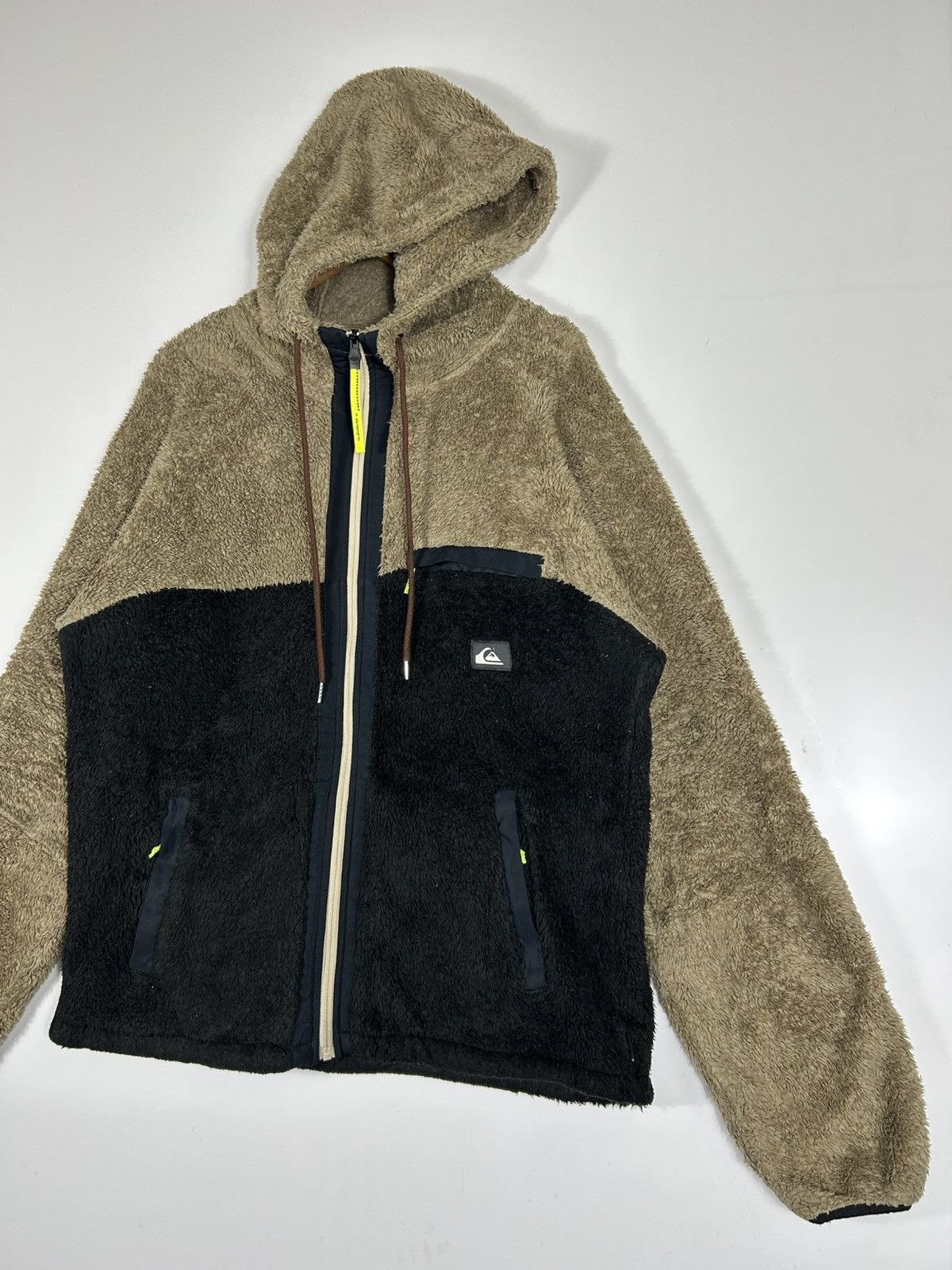 Quiksilver Vintage Quiksilver Colour block Hoodie Tech Fleece Jacket Size US L / EU 52-54 / 3 - 3 Thumbnail