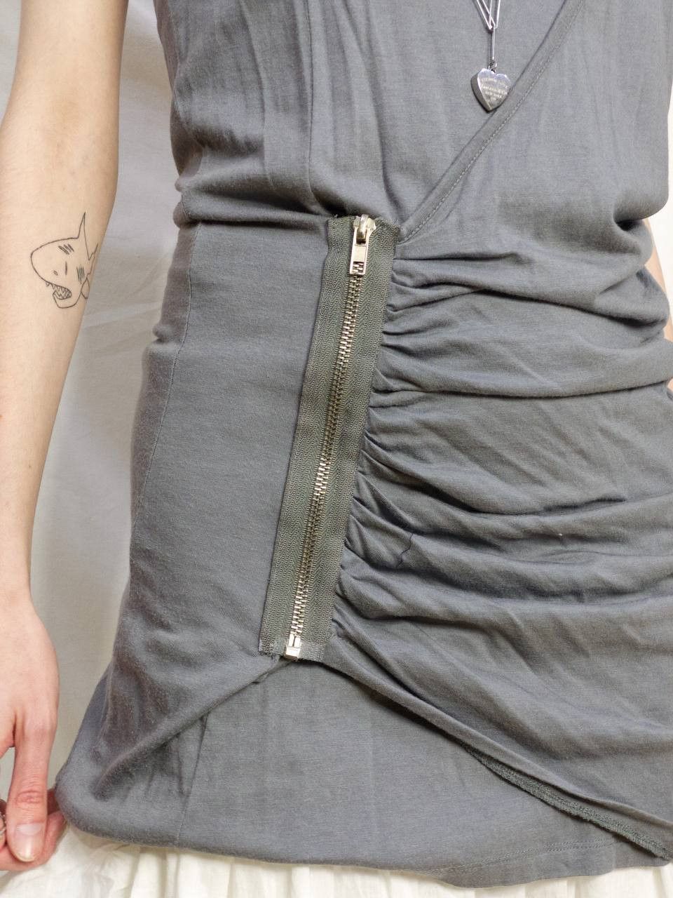 Vintage Longline top|tunic avant-garde zipper overlay duna dystopian Size S / US 4 / IT 40 - 13 Thumbnail