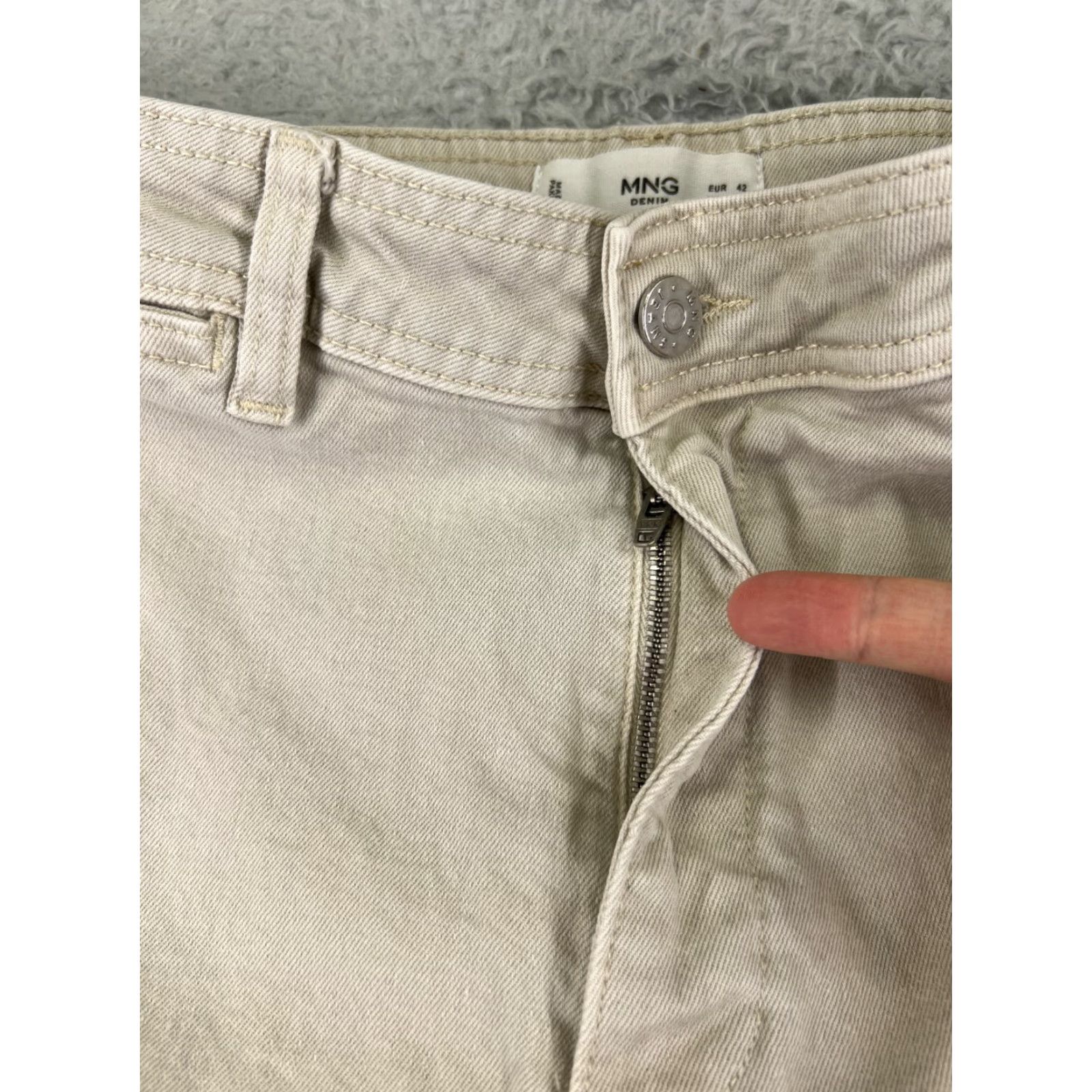 Vintage VINTAGE Buckle Bke Denim Jeans Waist 29 Inseam 26 Beige Wide-Leg High Rise 29x26 Womens Jeans Shirt? Size 32" / US 10 / IT 46 - 5 Thumbnail