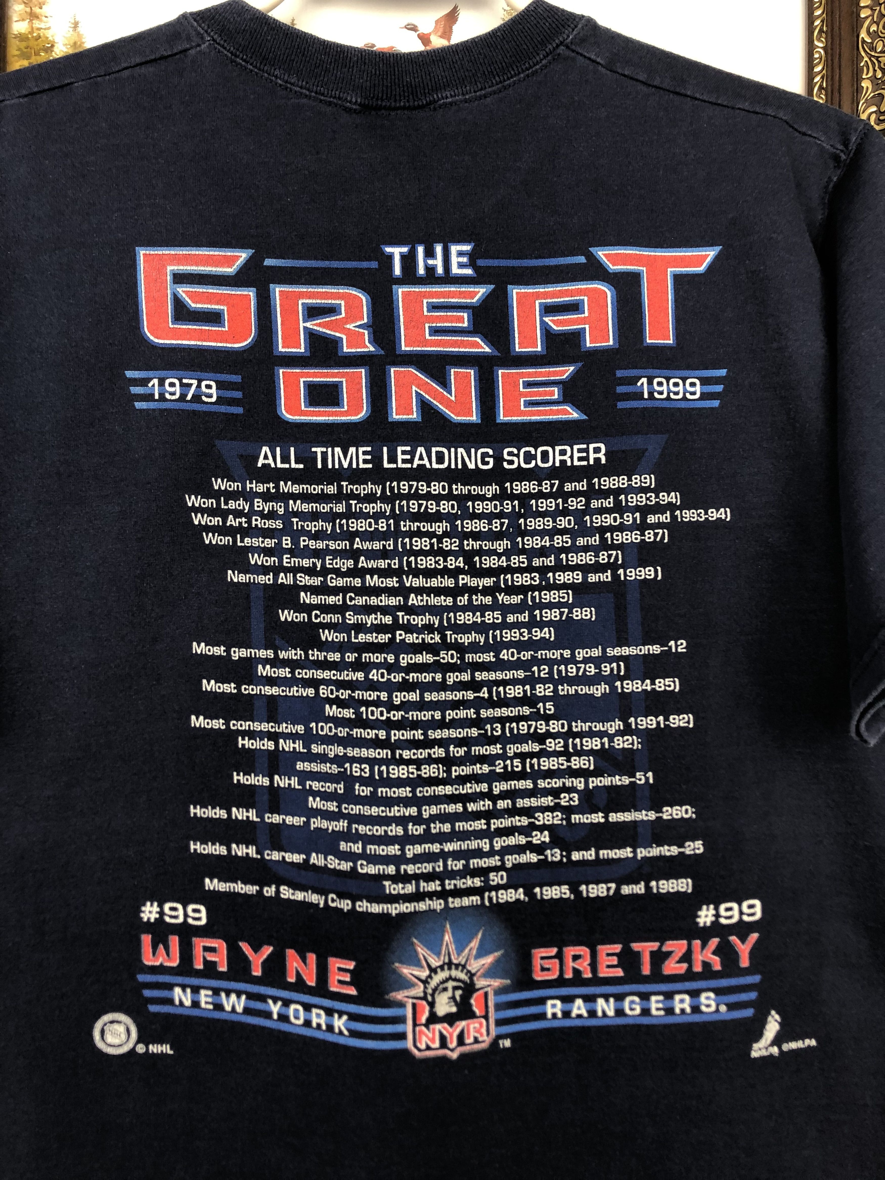 Vintage Vintage Wayne Gretzky NY Rangers The Great One Shirt Jersey Size US M / EU 48-50 / 2 - 8 Thumbnail