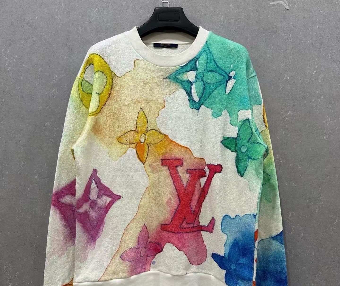 Louis Vuitton Louis Vuitton Watercolor Pattern Sweatshirt Size US XXL / EU 58 / 5 - 1 Thumbnail